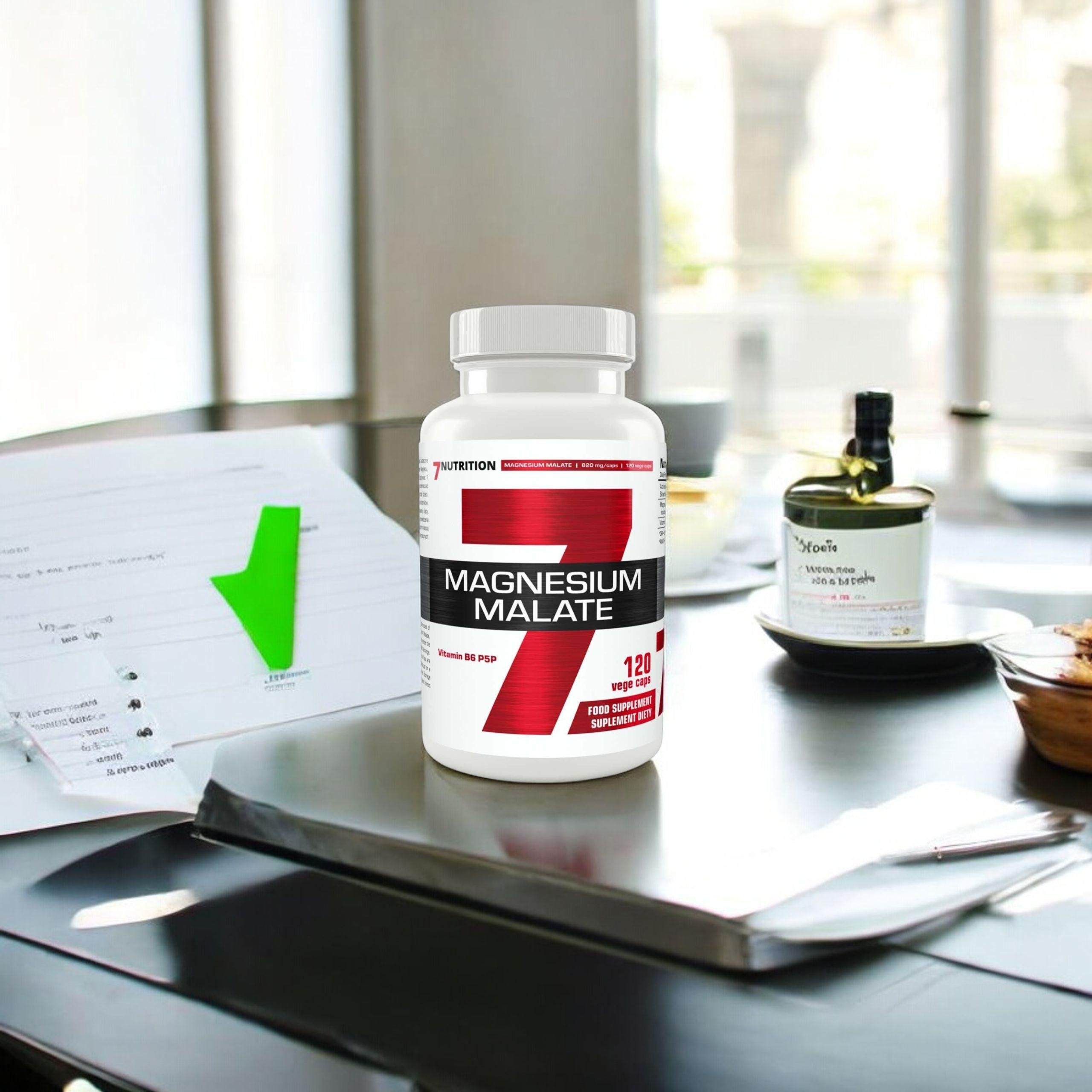 7 NUTRITION - Magnesiummalat - 120 pflanzliche Kapseln.