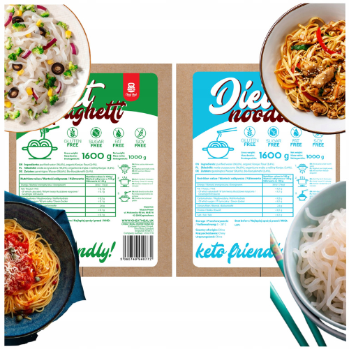 Cheat Meal Nutrition Diet Noodles + Spaghetti 1600g + 1600g (2000g netto) - Konjac-Nudeln
