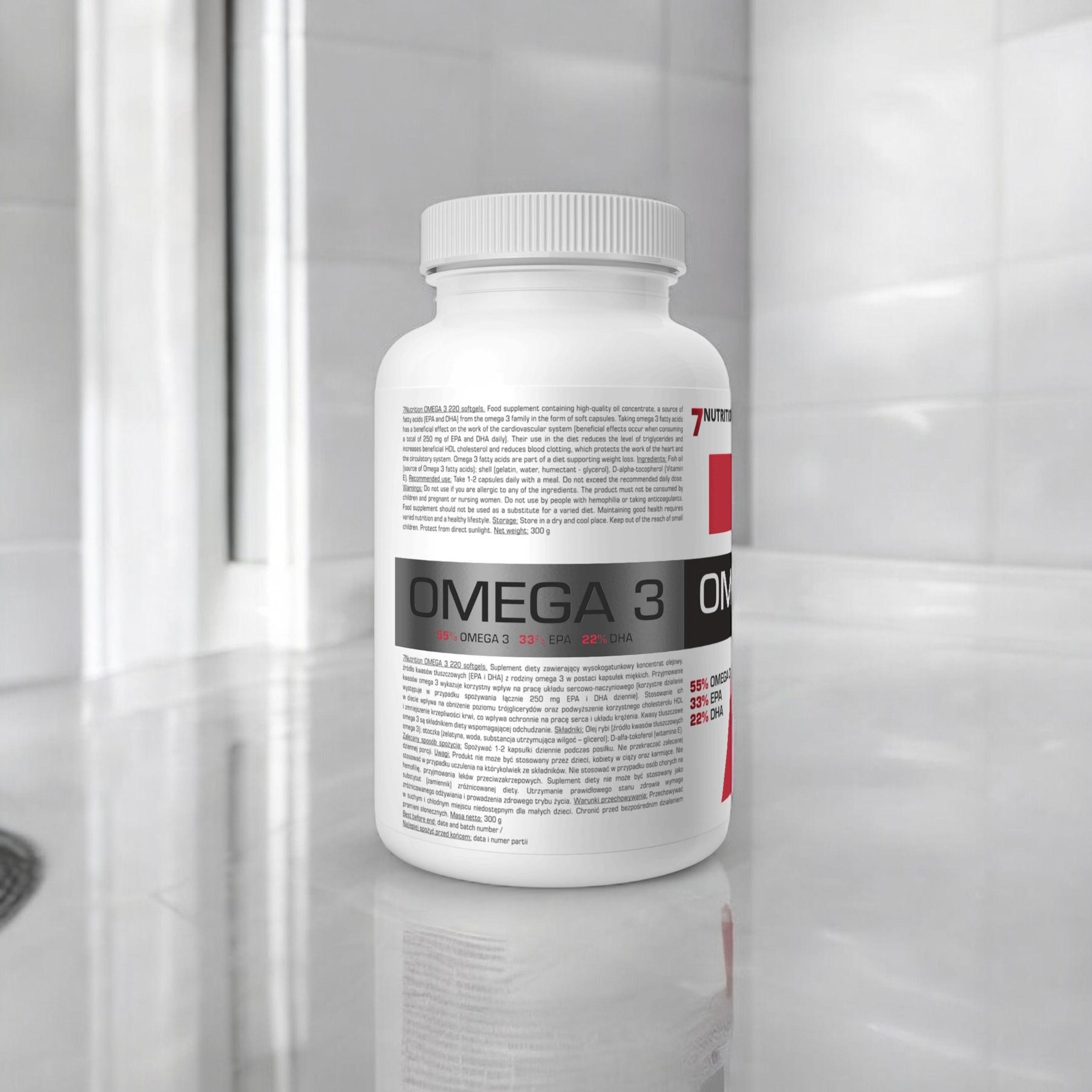 7 NUTRITION - Omega 3 1000mg - 220 Weichkapseln