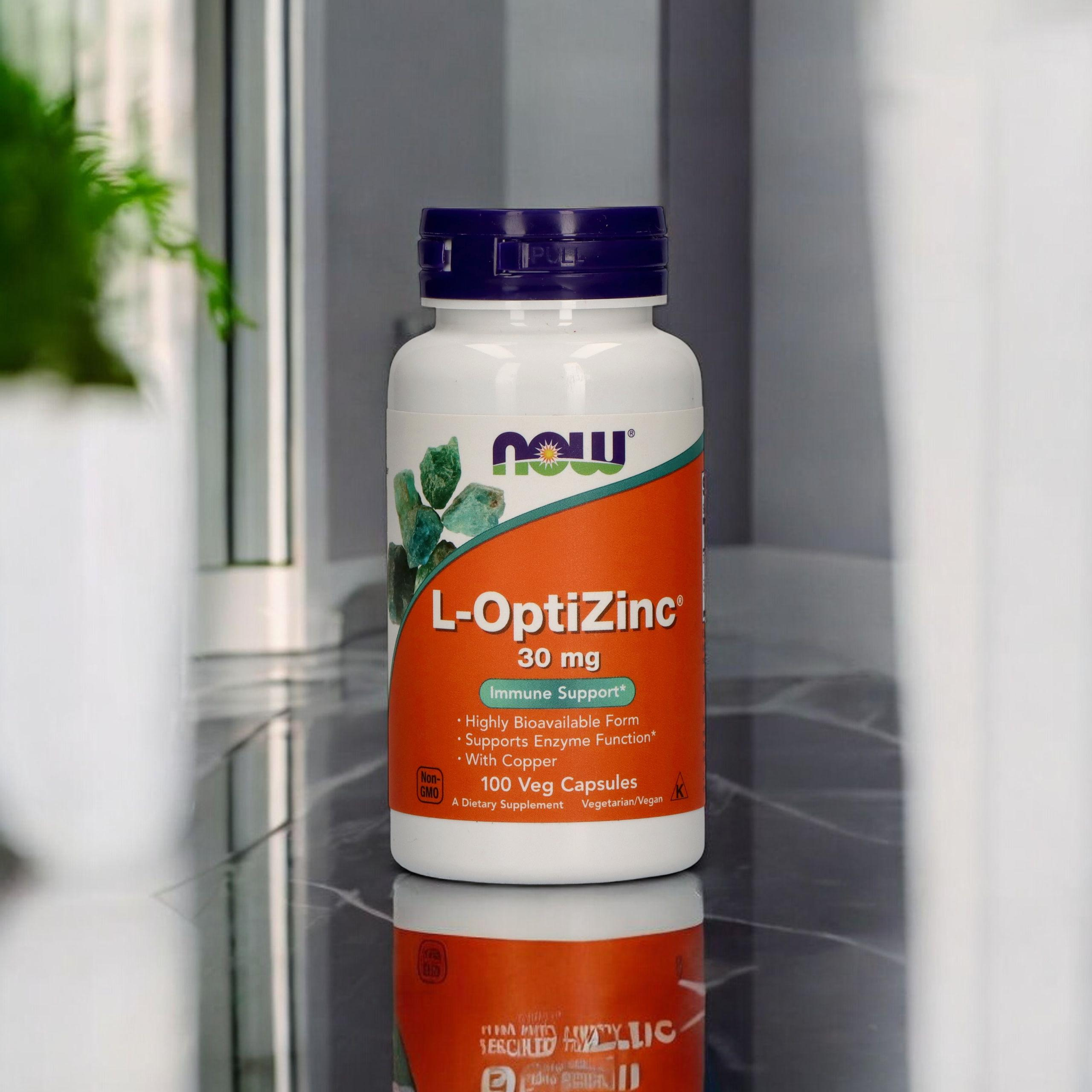 NOW L-OptiZinc 30mg - 100caps