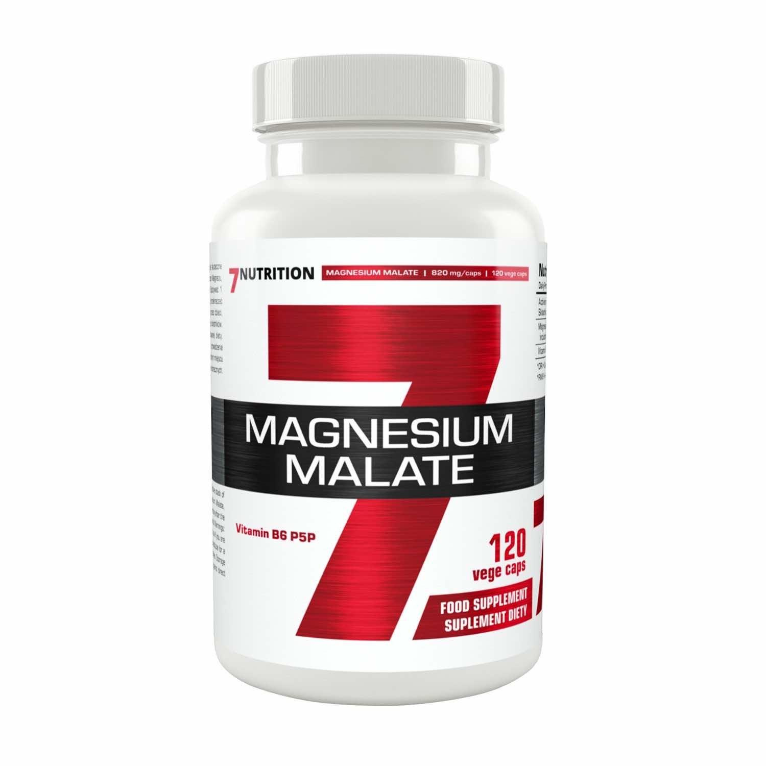 7 NUTRITION - Magnesiummalat - 120 pflanzliche Kapseln.