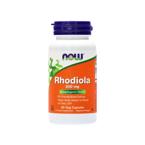 NOW Rhodiola Rosea 500 mg Extrakt - 60 vcaps