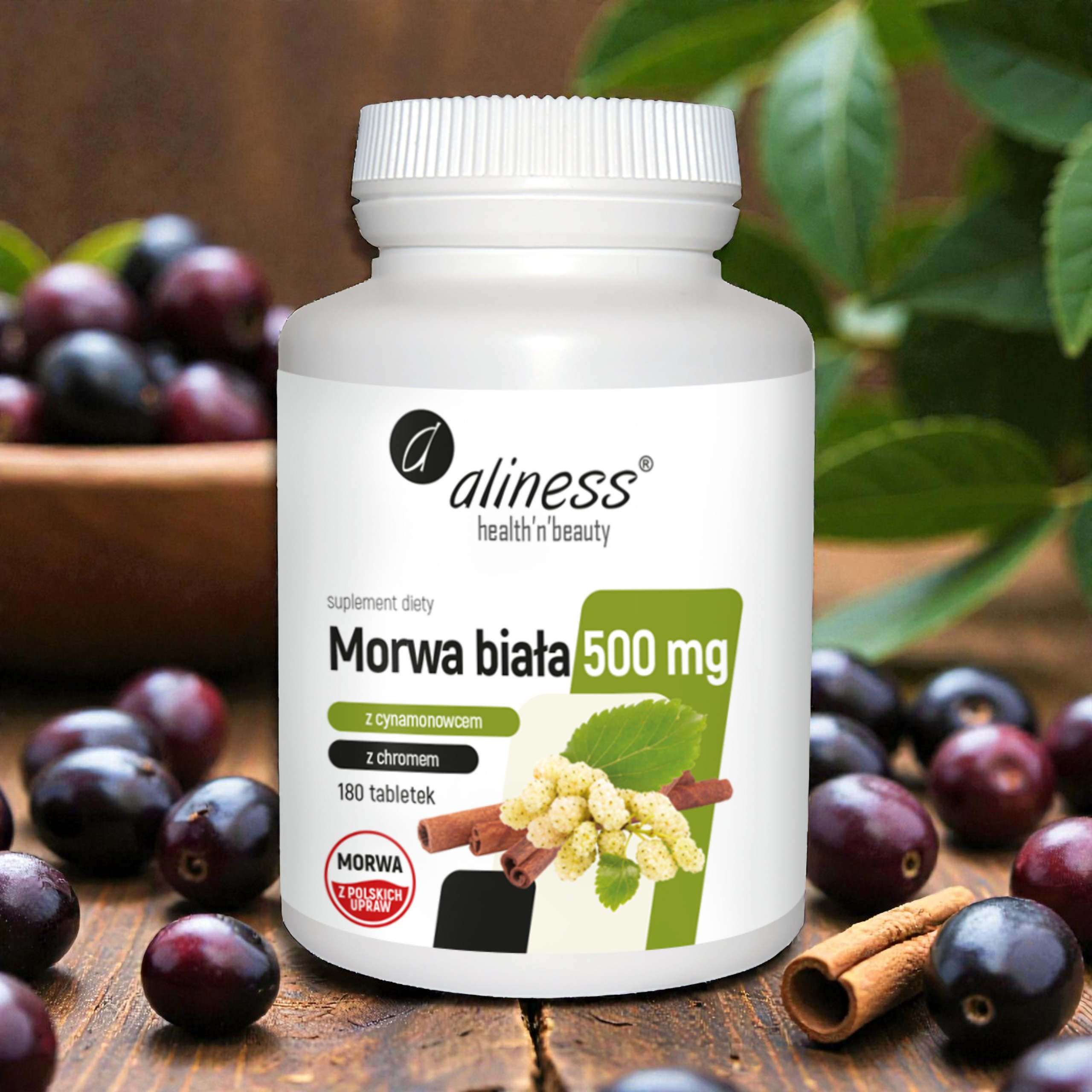 ALINESS - Weißer Maulbeerbaum 500mg - 180tabs.