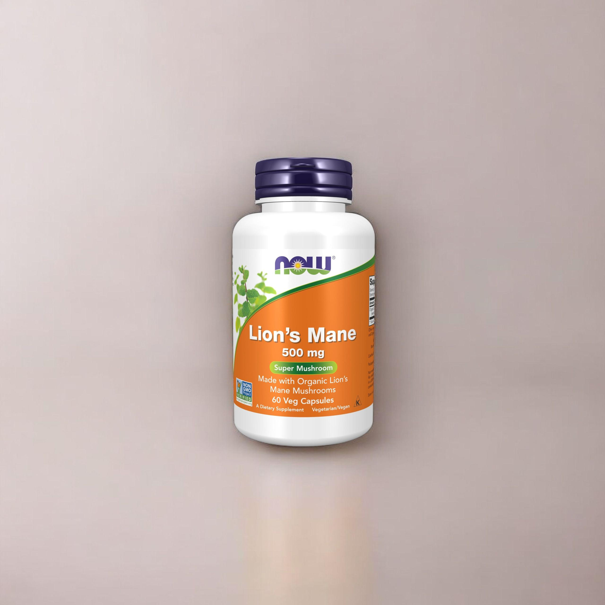 NOW - Löwenmähnen-Pilz 500mg - 60 Kapseln