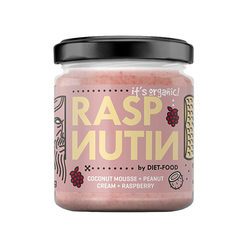 DIET FOOD Bio Krem Kokosowy mit Nüssen und Himbeeren - 200g