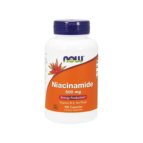NOW Niacinamide 500mg (Vitamin B3 - Niacin) - 100caps