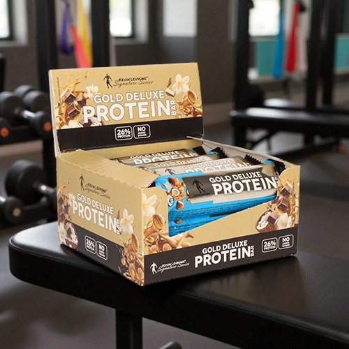 KEVIN LEVRONE - Gold Deluxe Protein Bar - 12x 48g - Vanille Karamell - AUSVERKAUF - 30-04