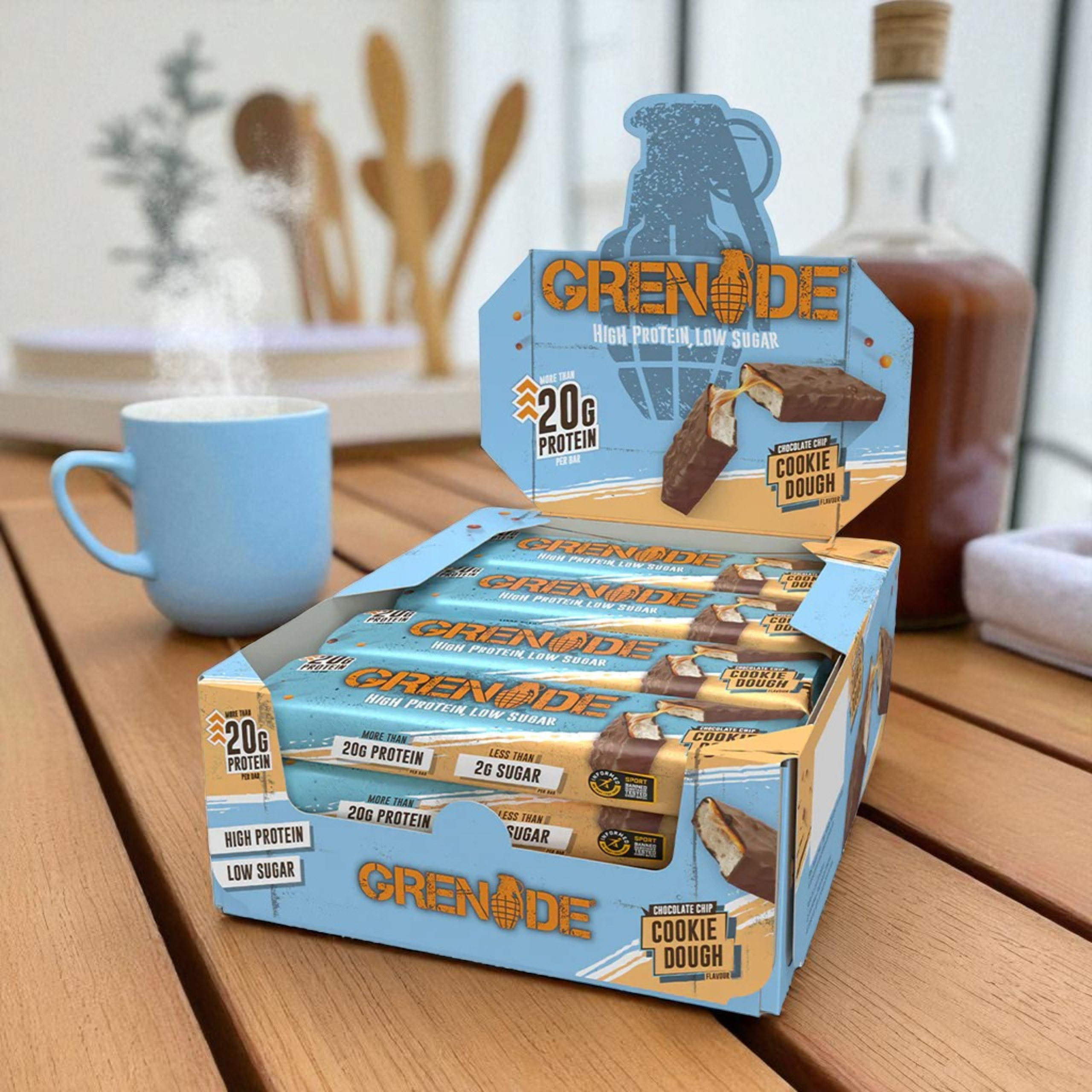 GRENADE - Proteinriegel - 60g x12 - Chocolate Chip Cookie Dough