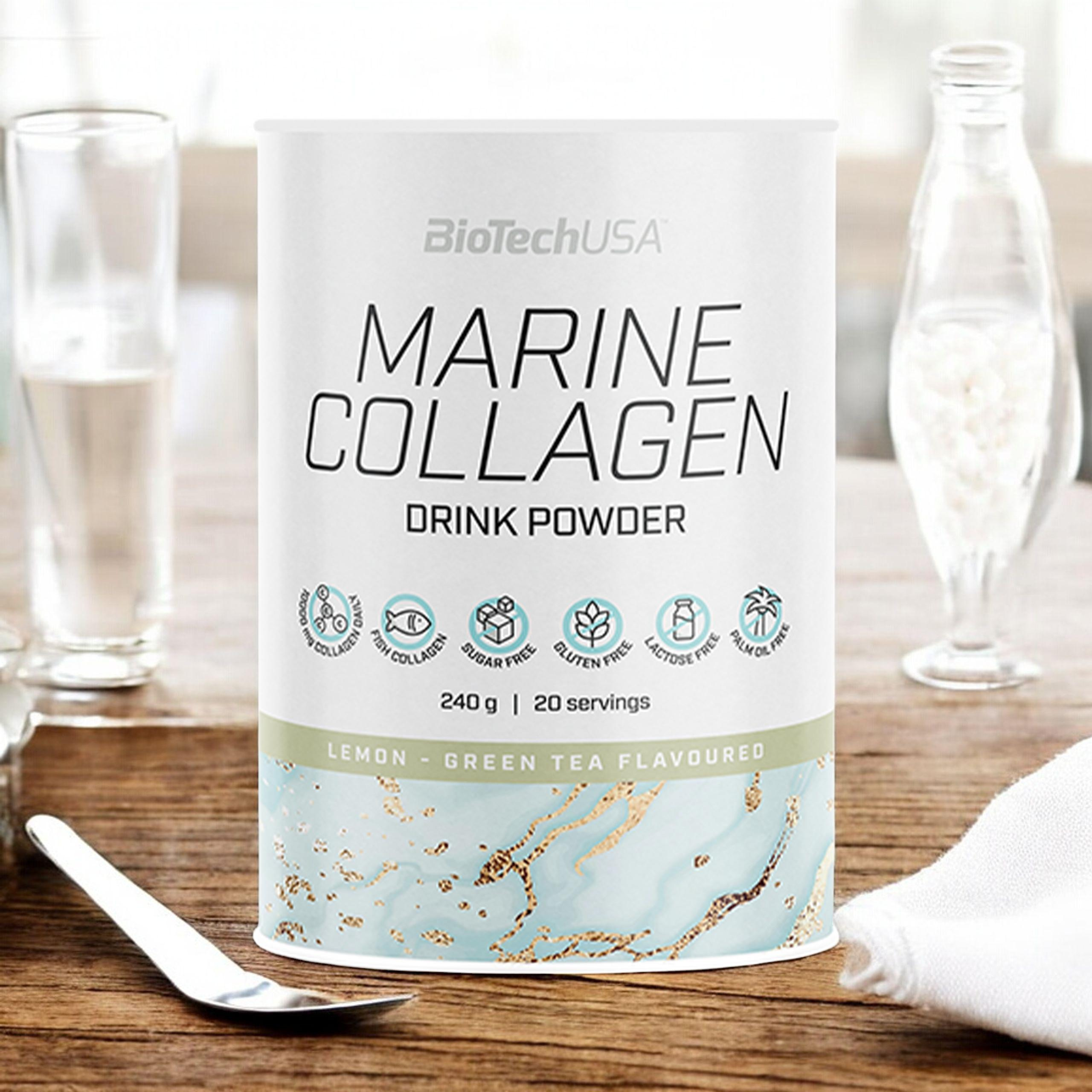 BioTech USA Marine Collagen Drink Powder - 240g - Lemon Green Tea