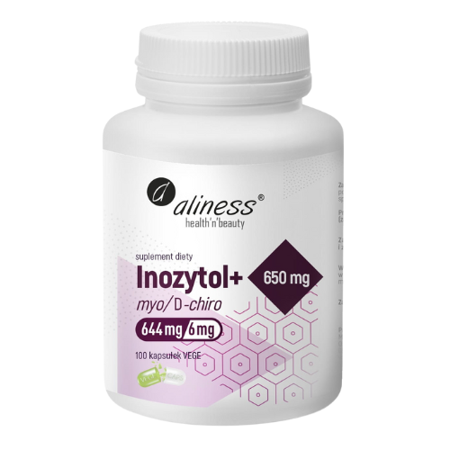 ALINESS - Inositol Myo / D-Chiro 650mg - 100vcaps. pol_pl_ALINESS-Inozytol-Myo-D-Chiro-650mg-100vcaps-43274_1