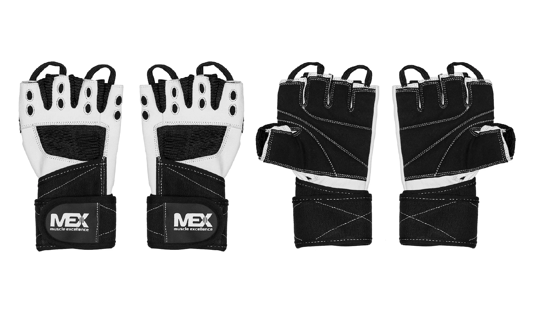 MEX ADDICT Unisex Trainingshandschuhe – Schwarz/Weiß