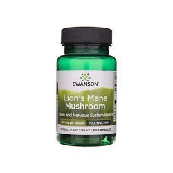 SWANSON Lion's Mane Mushroom 500mg - 60caps. - Igelstachelbart