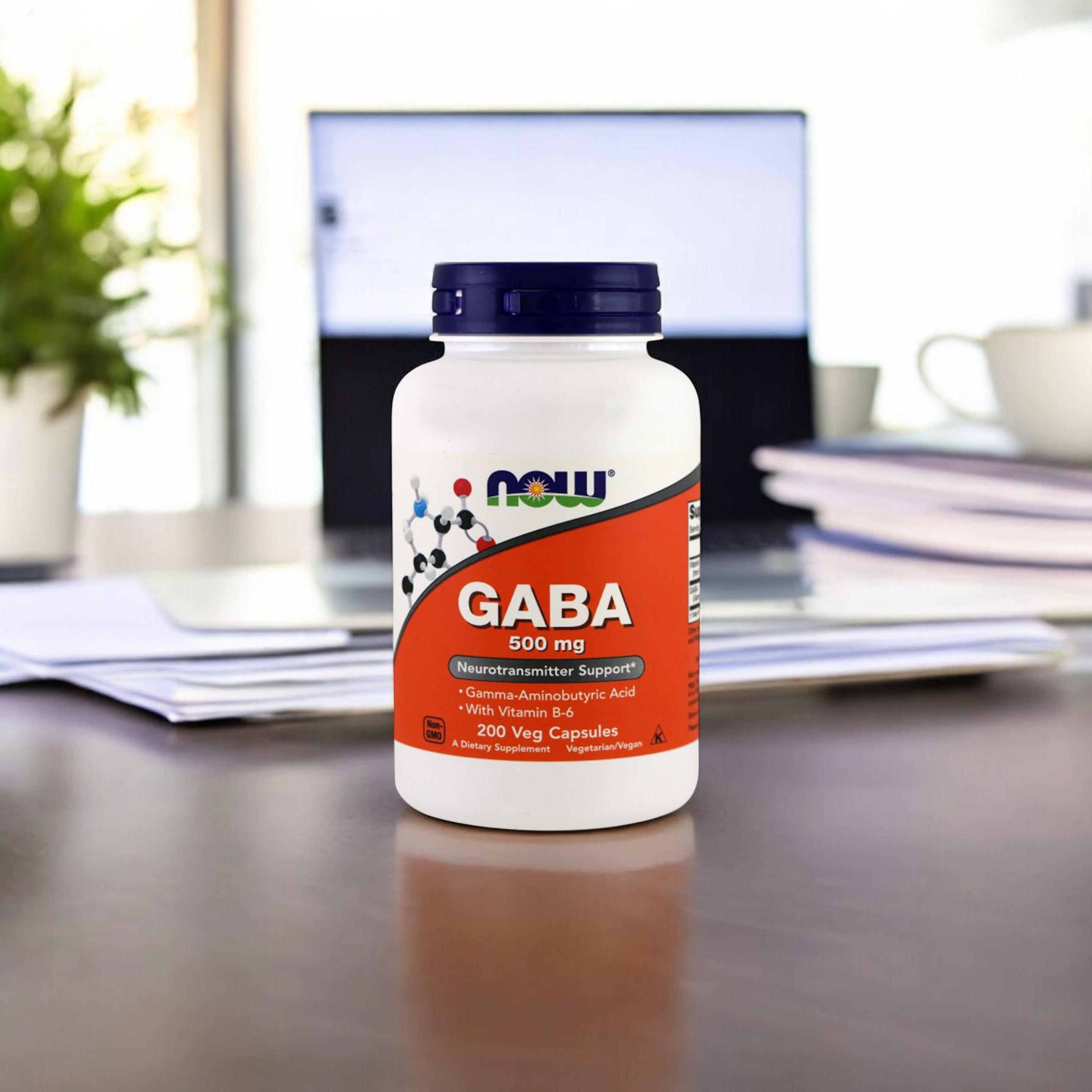 NOW GABA 500mg with B6 - 200vcaps