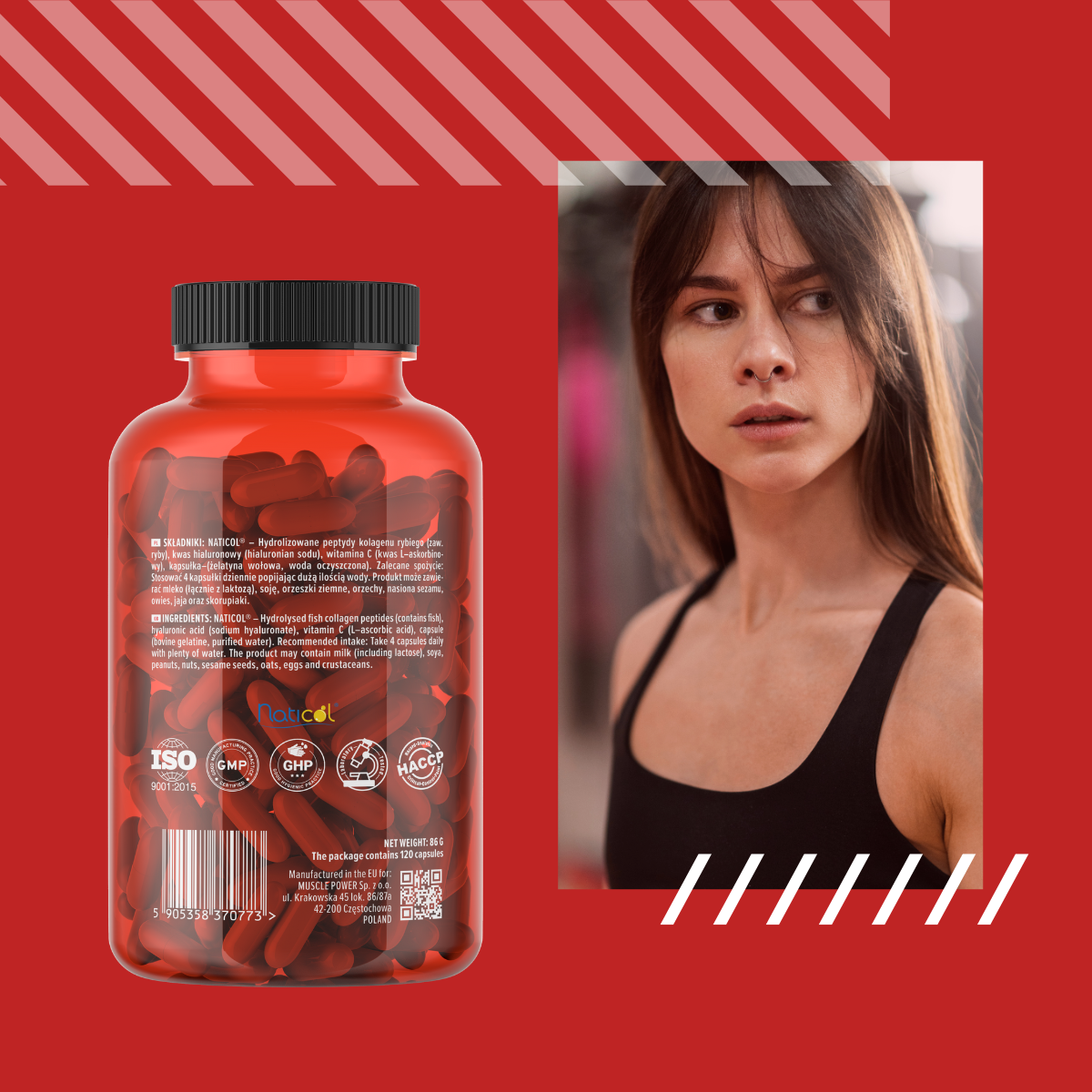 MP NUTRITION Marine Collagen 550mg - 120caps - Fisch Kollagen Naticol