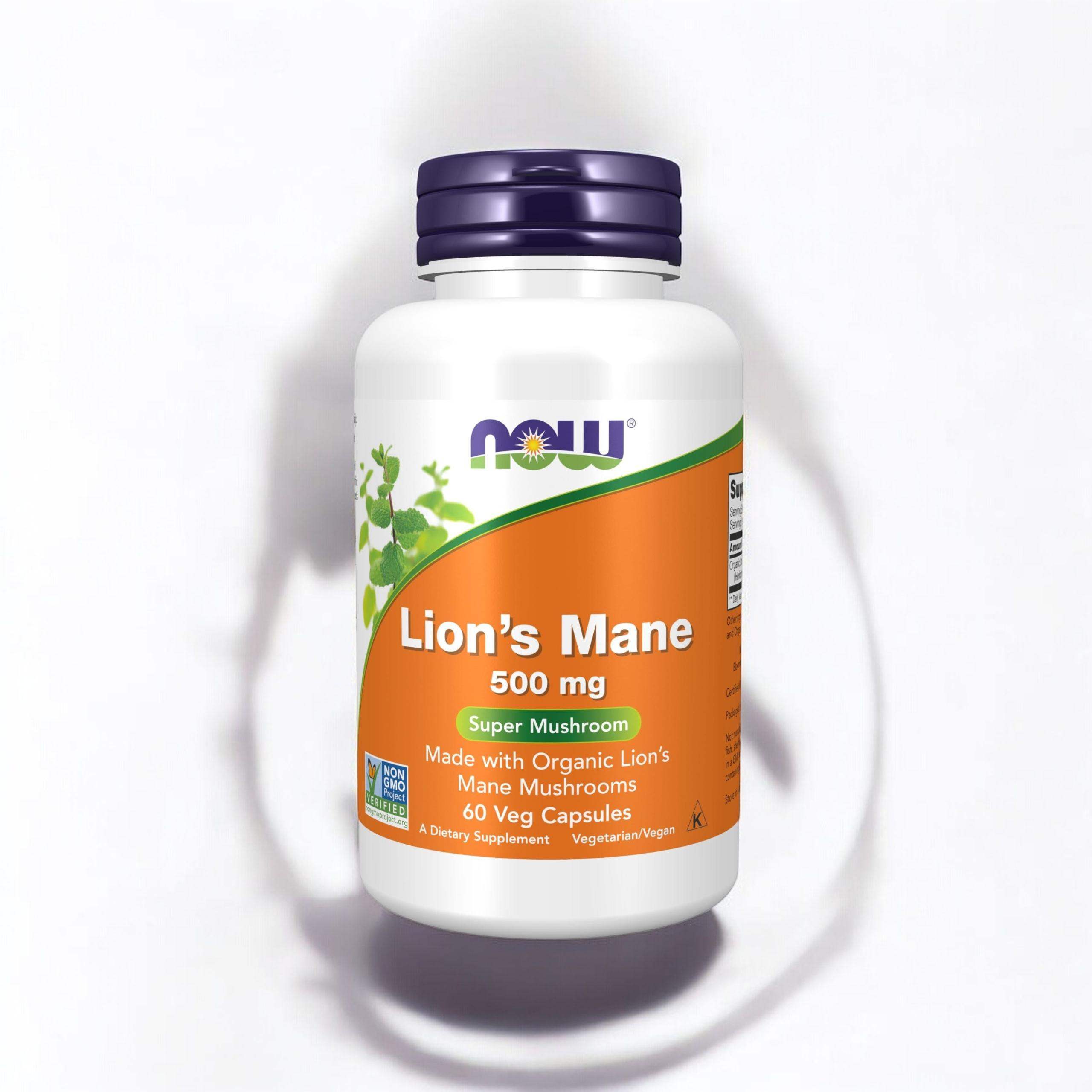 NOW - Löwenmähnen-Pilz 500mg - 60 Kapseln