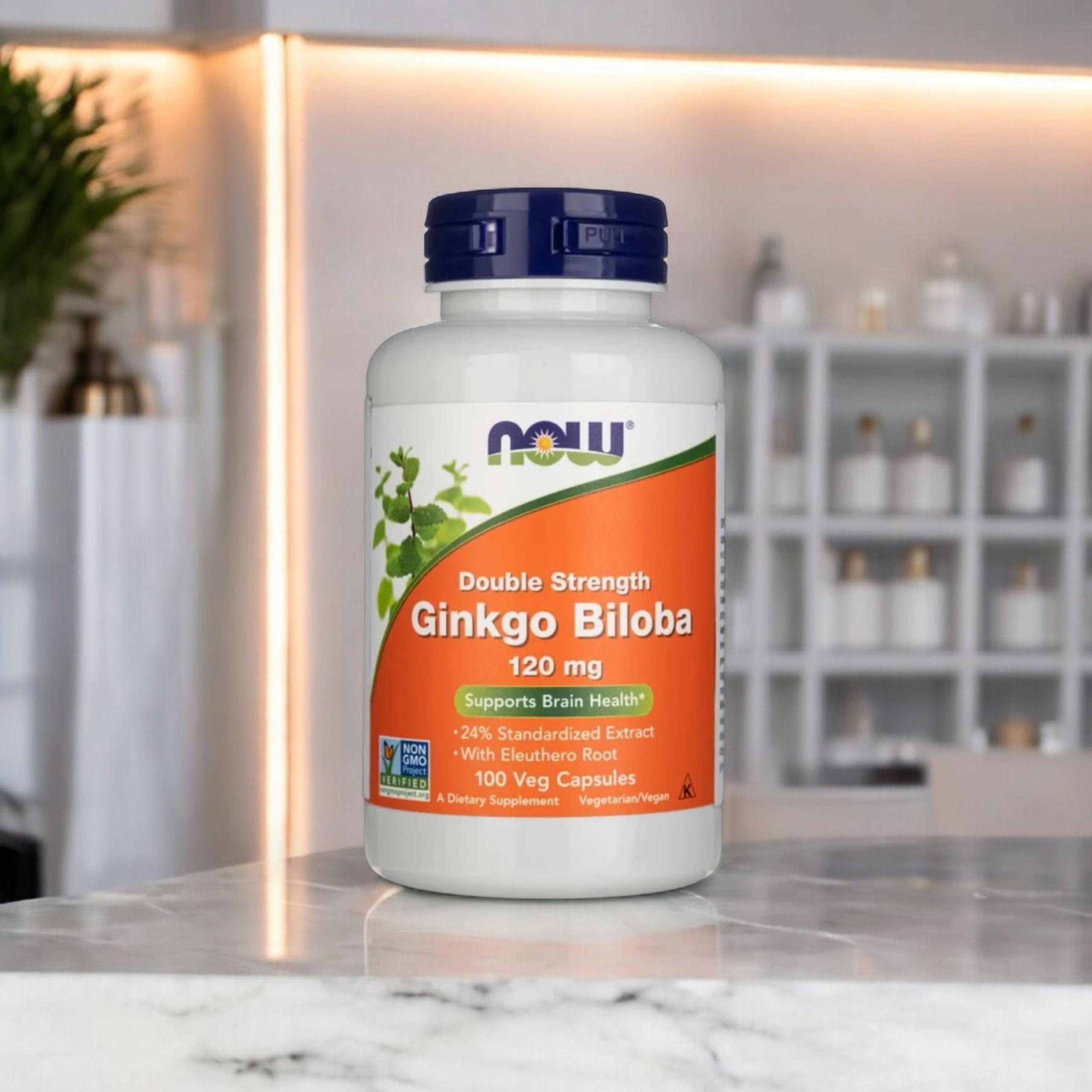 NOW Ginkgo Biloba Double Strenght - 100vcaps.