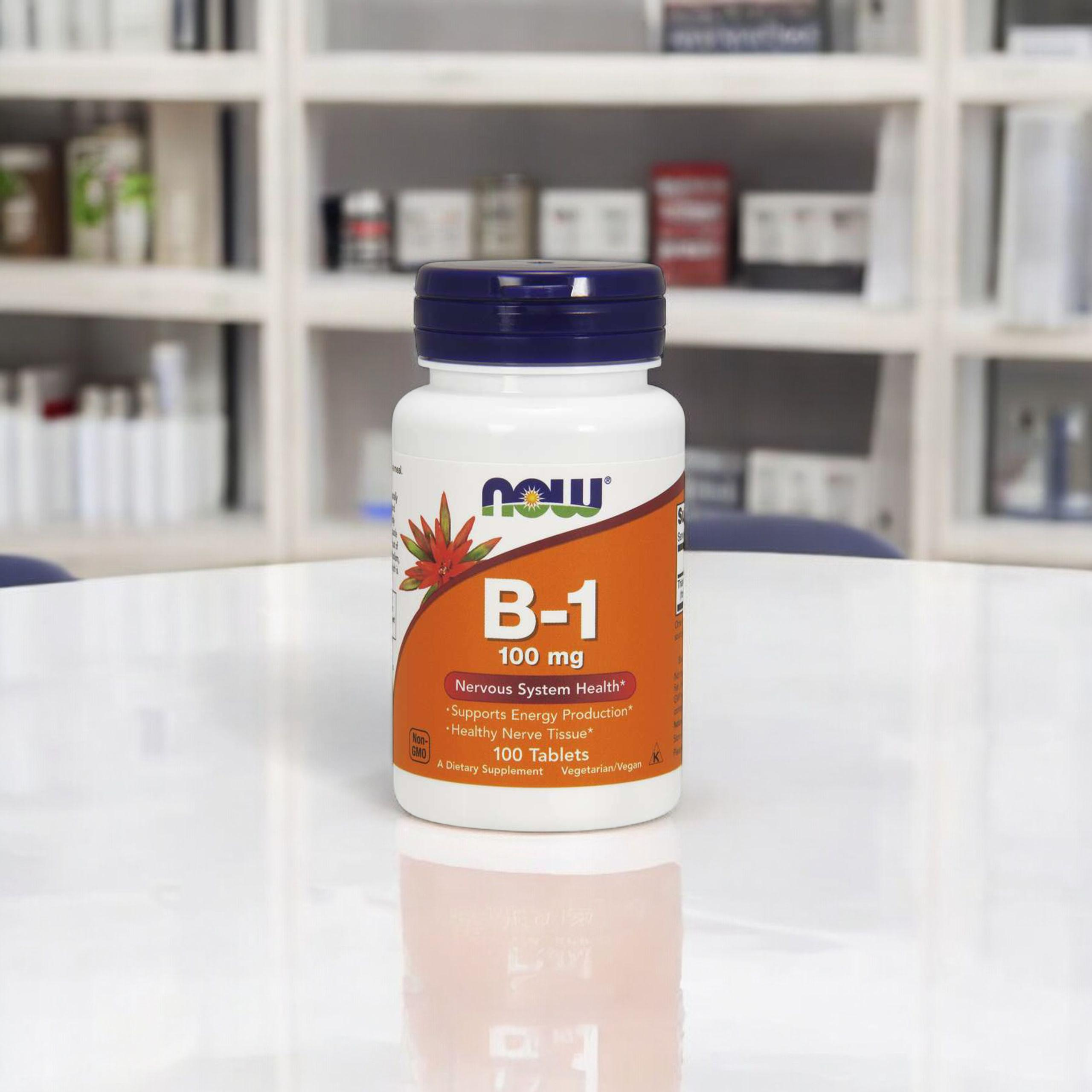 NOW Vitamin B-1 Thiamine 100mg - 100tabs