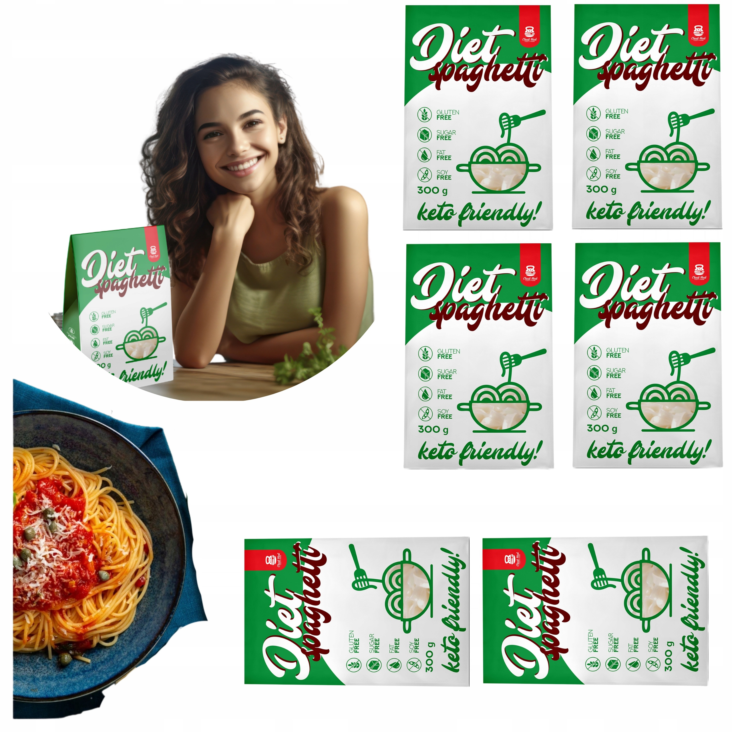 Cheat Meal Nutrition Diet Spaghetti - 6x 400g (6x 300g netto) - Diät-Nudeln