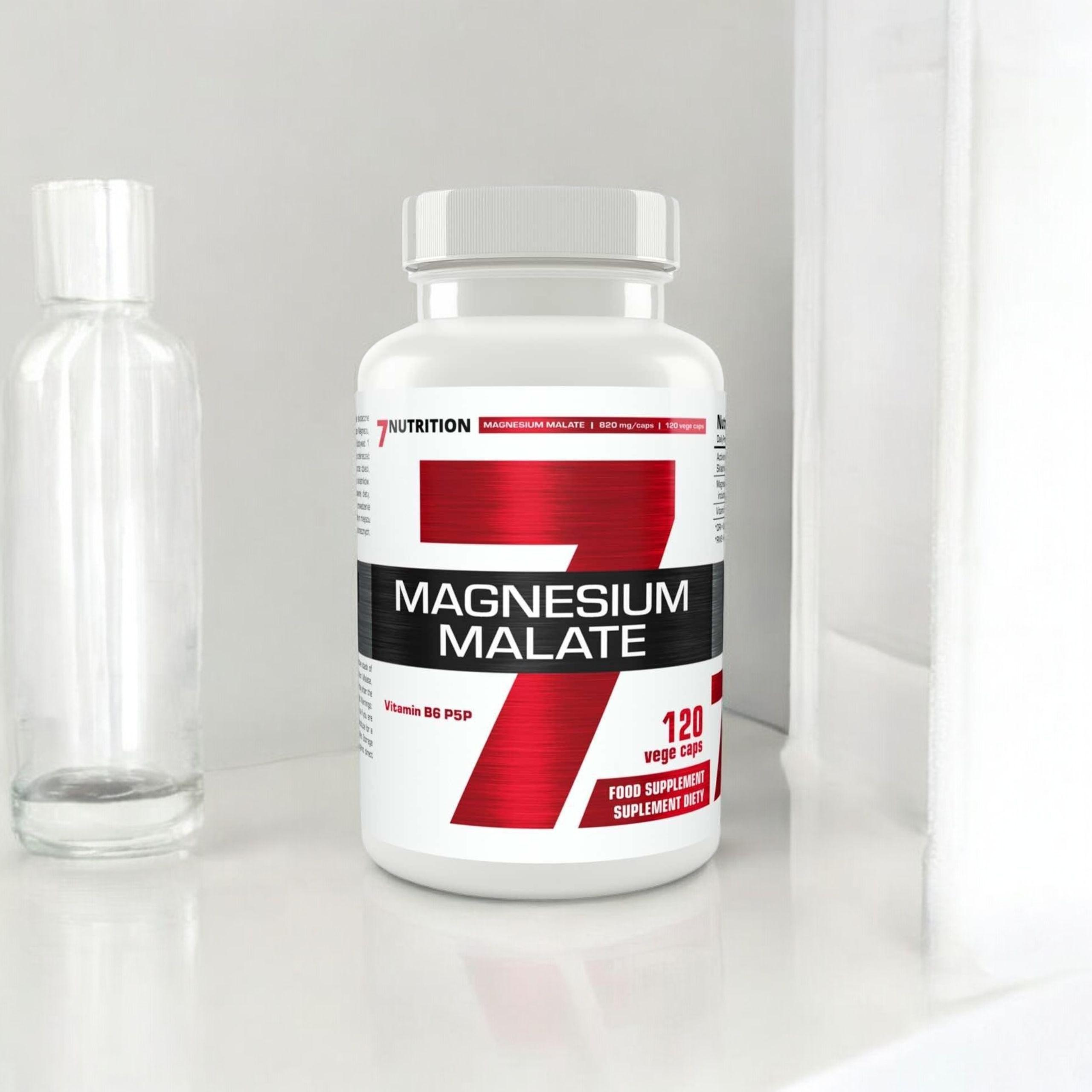 7 NUTRITION - Magnesiummalat - 120 pflanzliche Kapseln.