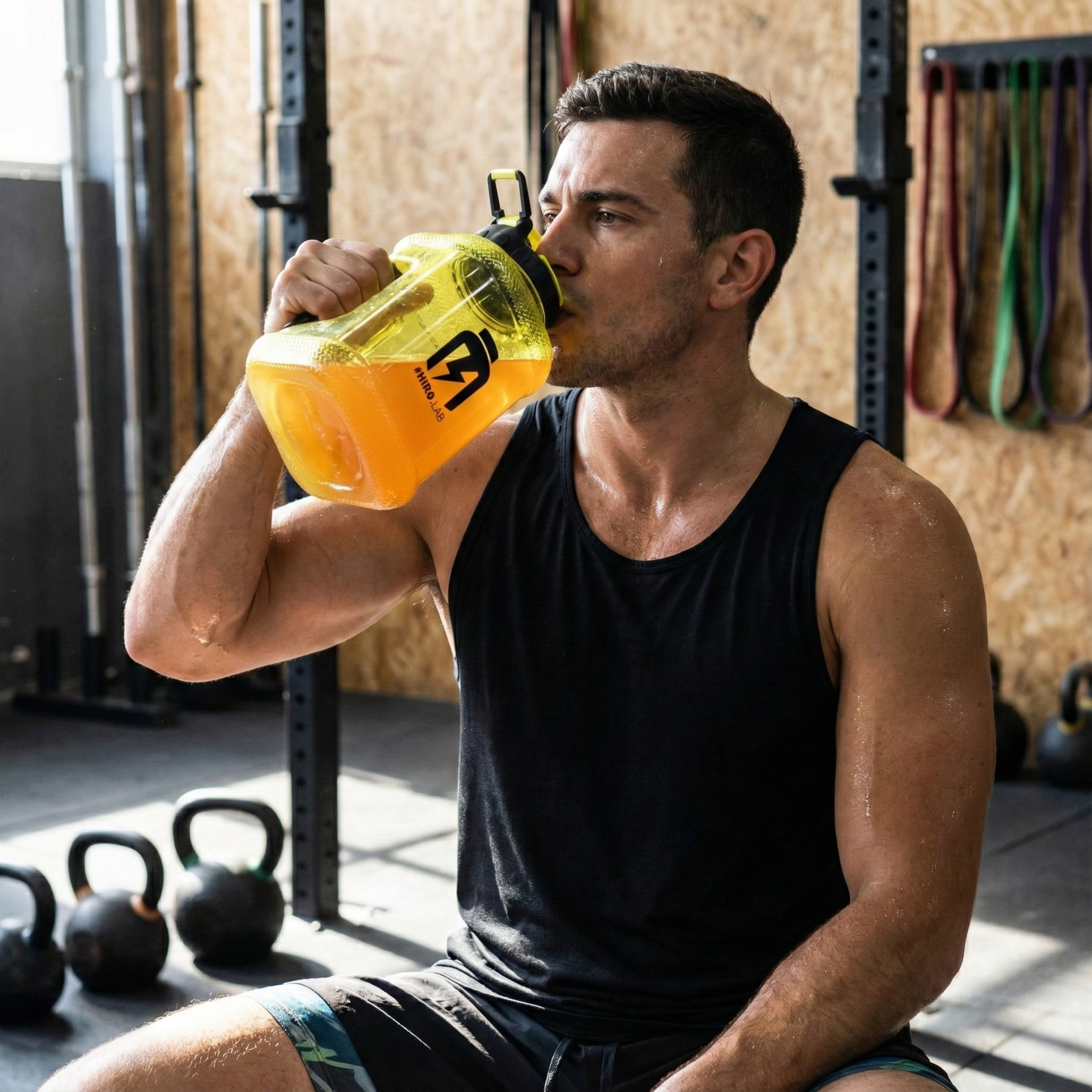 HIRO.LAB Wasserkanister Crater Cap - 1,89l - Kanister, Trinkflasche, Wasserflasche