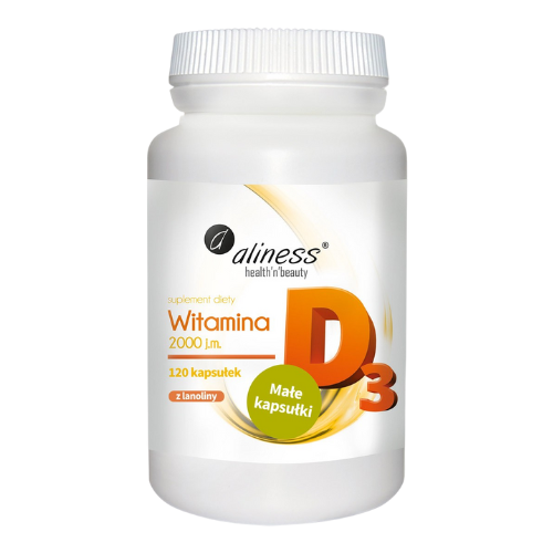 Vitamin D3 2000IU ALINESS - Natürliches Vitamin D3 in Kapseln mit Olivenöl