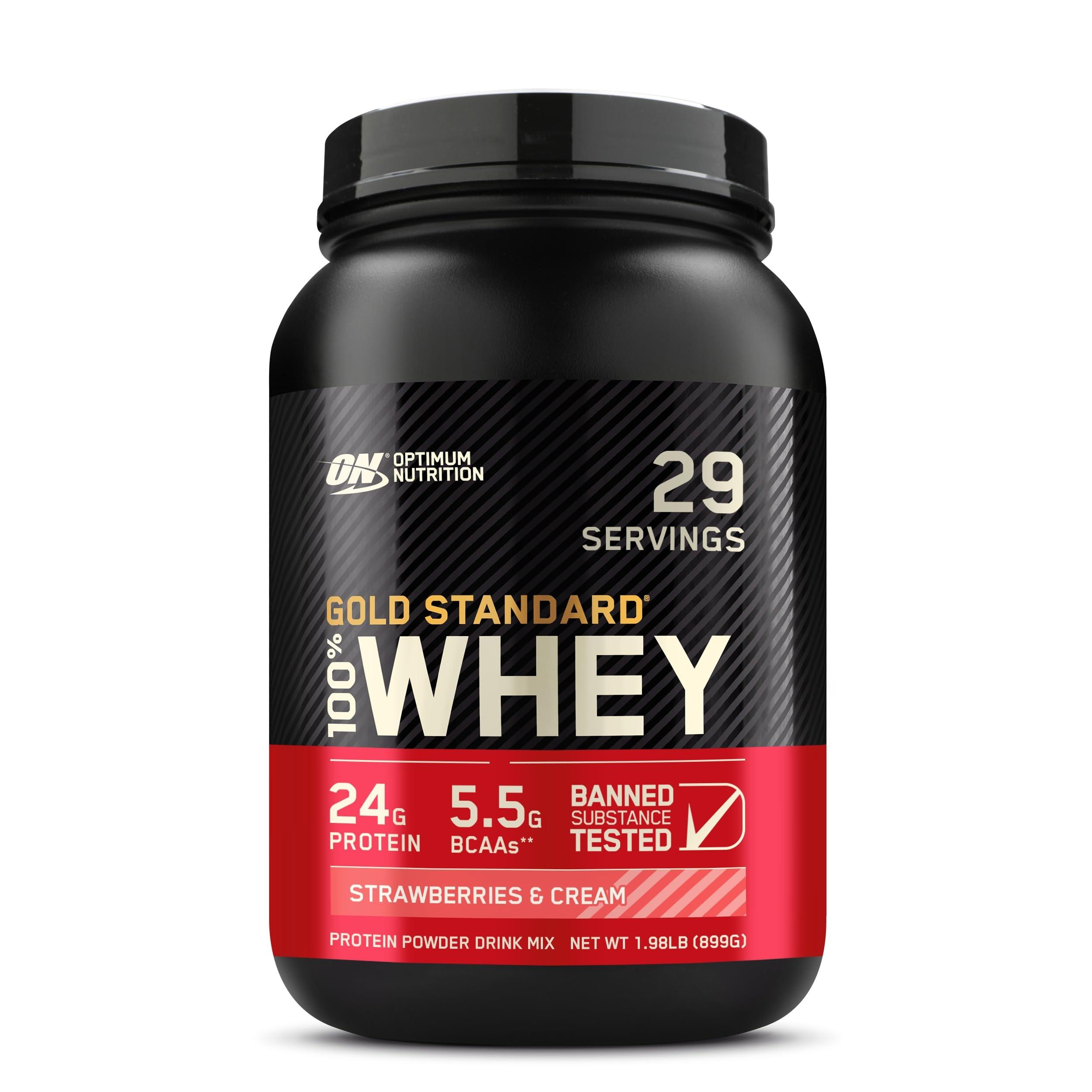 OPTIMUM NUTRITION - Whey Gold Standard - 900g - Strawberry - AUSVERKAUF - 27-12