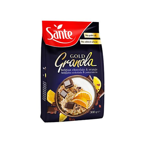 SANTE Granola Gold Belgische Schokolade und Orange - 300g