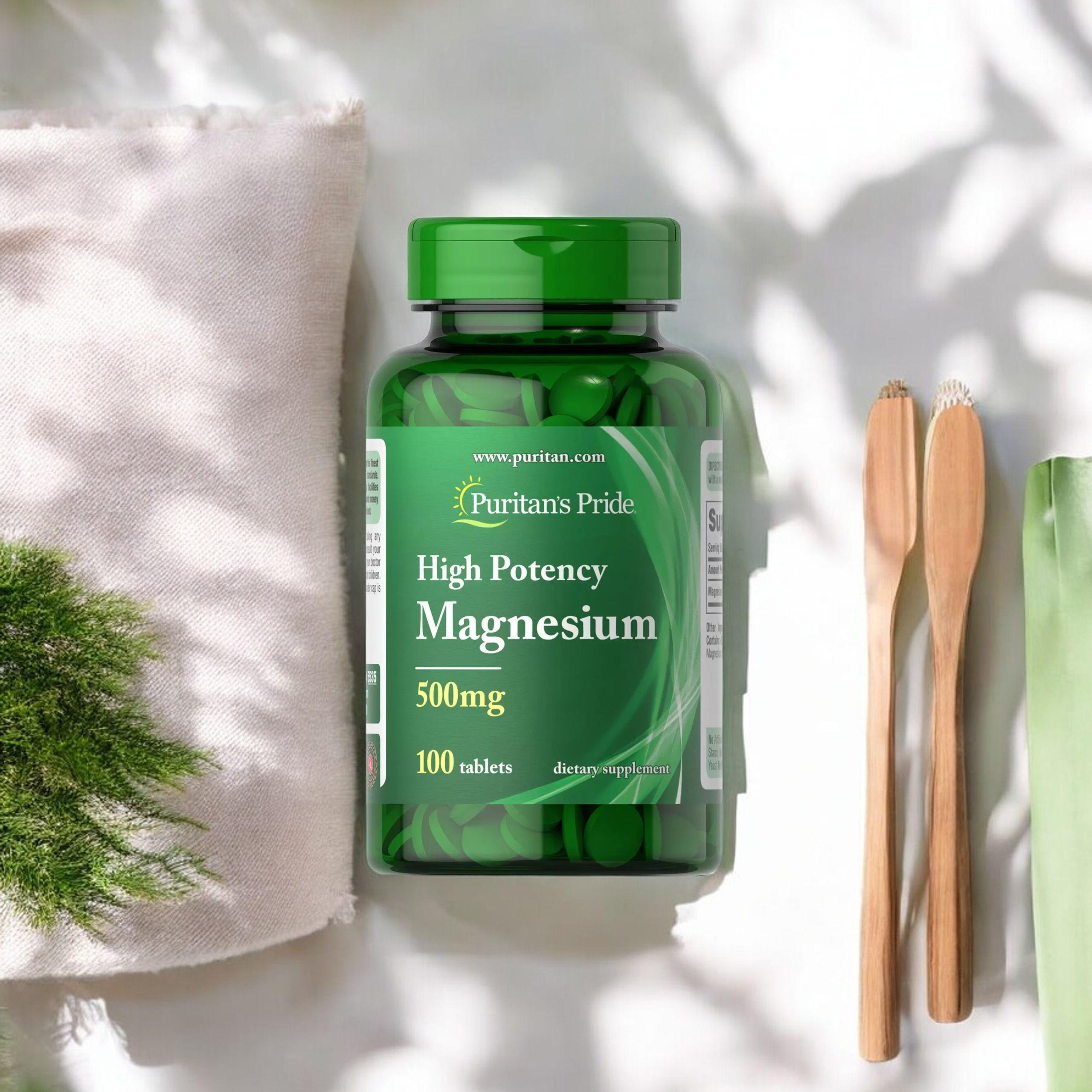 Puritan's Pride Hochdosiertes Magnesium 500mg - 100tabs - Magnez