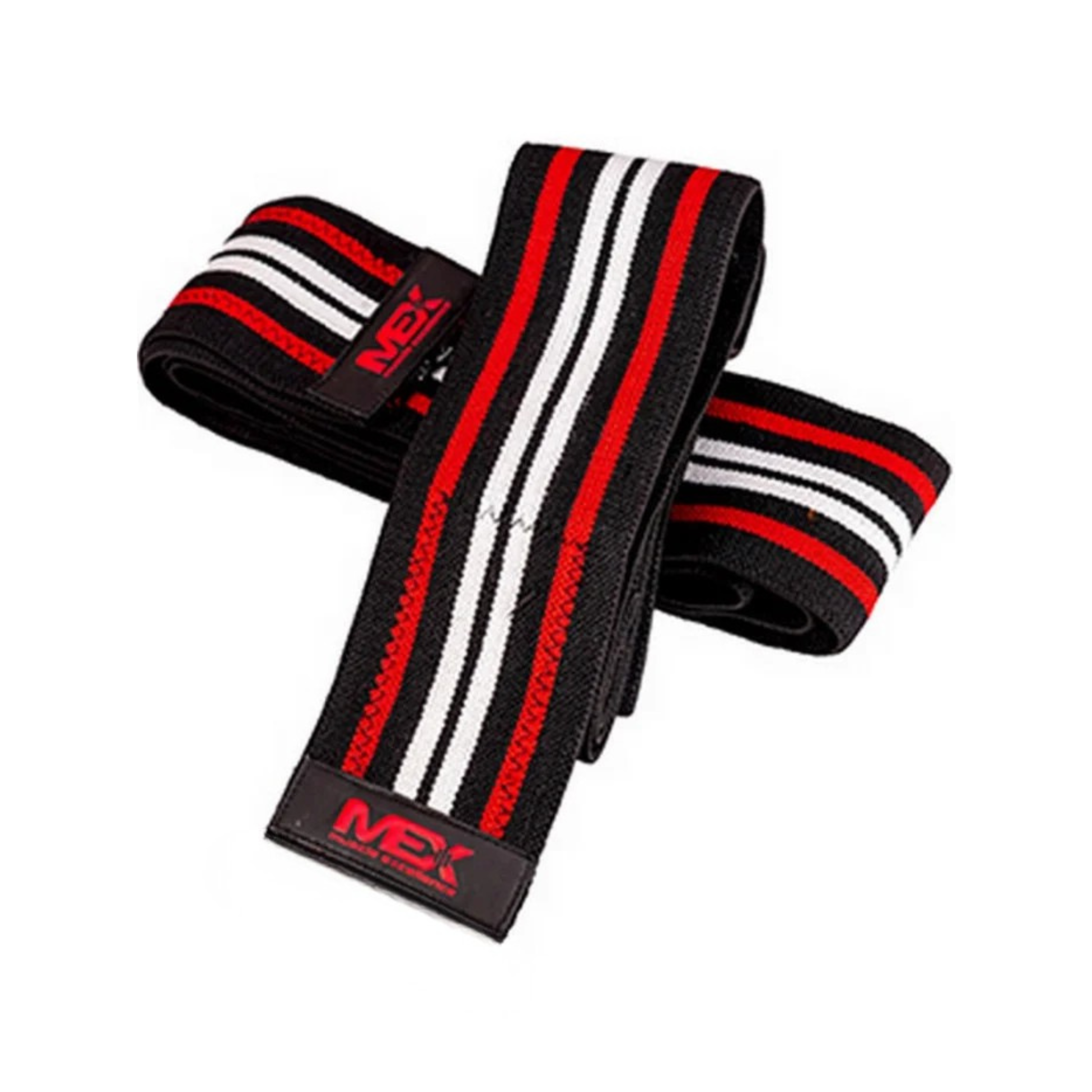 MEX SPORT - Knee Wraps - Schwarz/Rot/Weiß