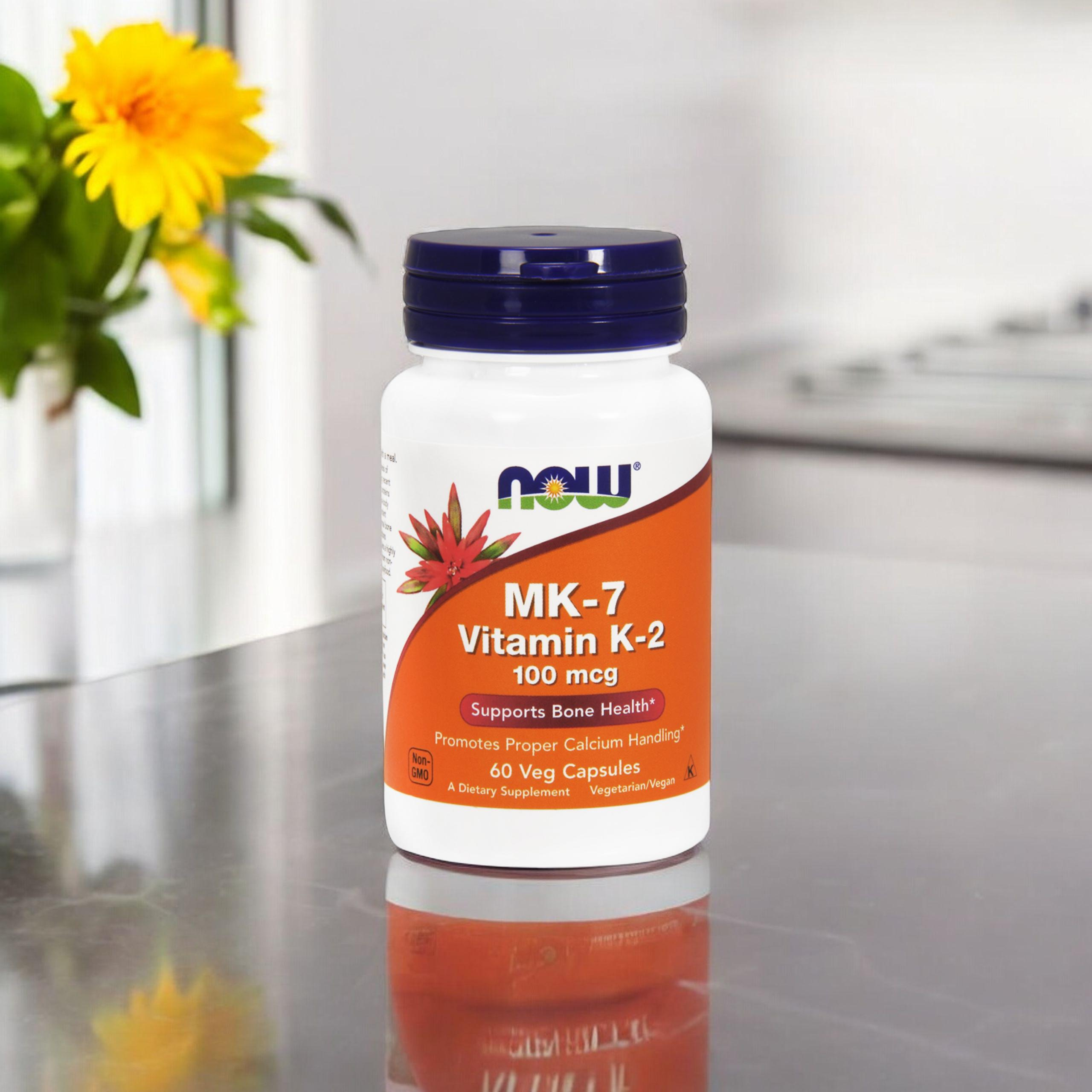 NOW Vitamin K-2 MK7 100mcg - 60vegcaps