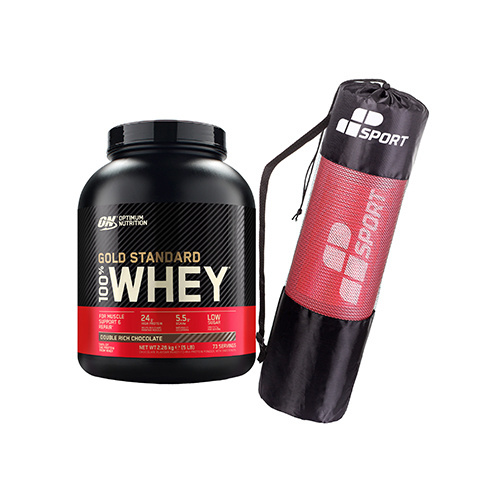 Zestaw OPTIMUM NUTRITION Whey Gold Standard - 2260g + MP SPORT - Trainingsmatte GRATIS