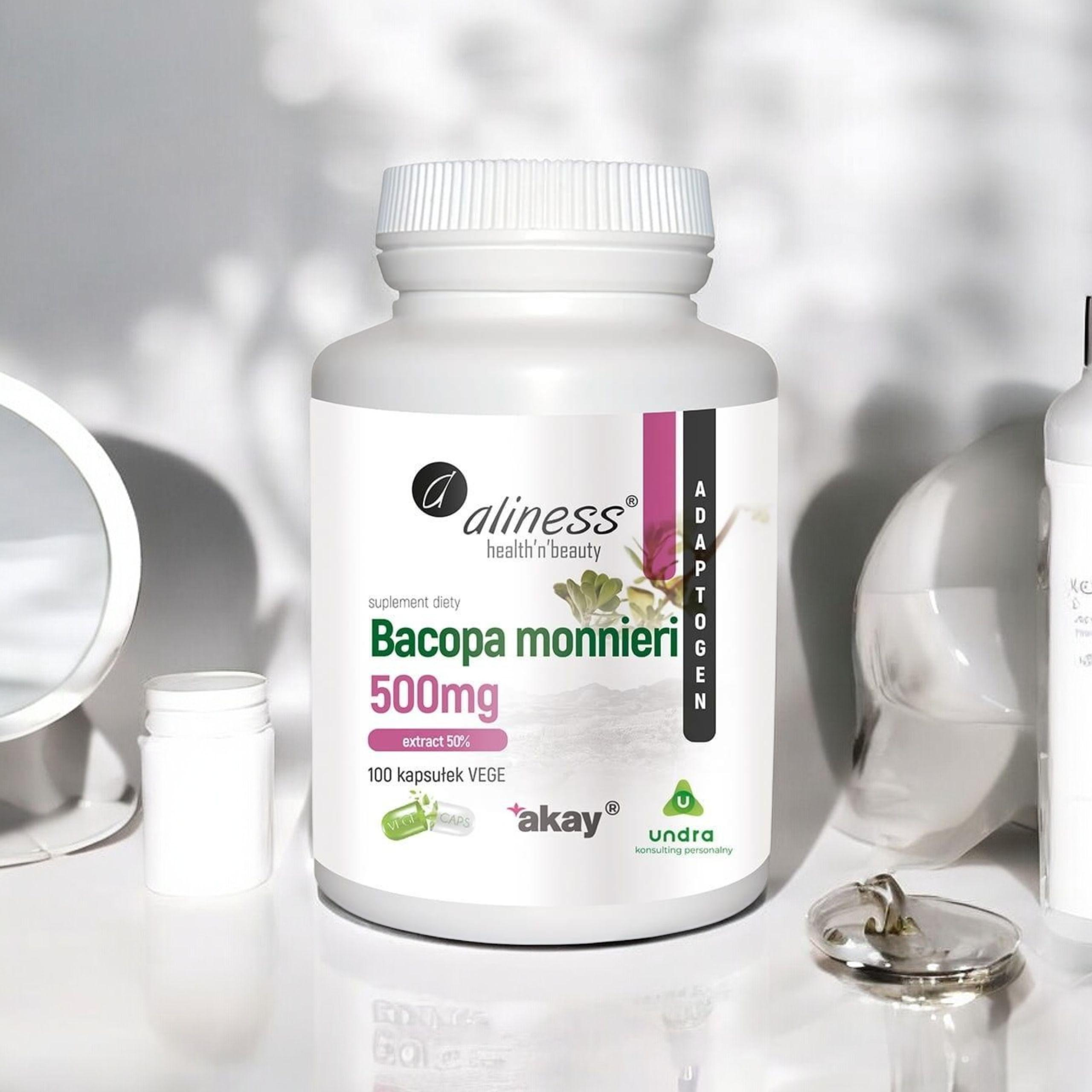 ALINESS - Bacopa Monnieri Extrakt 500mg - 100 Kapseln.