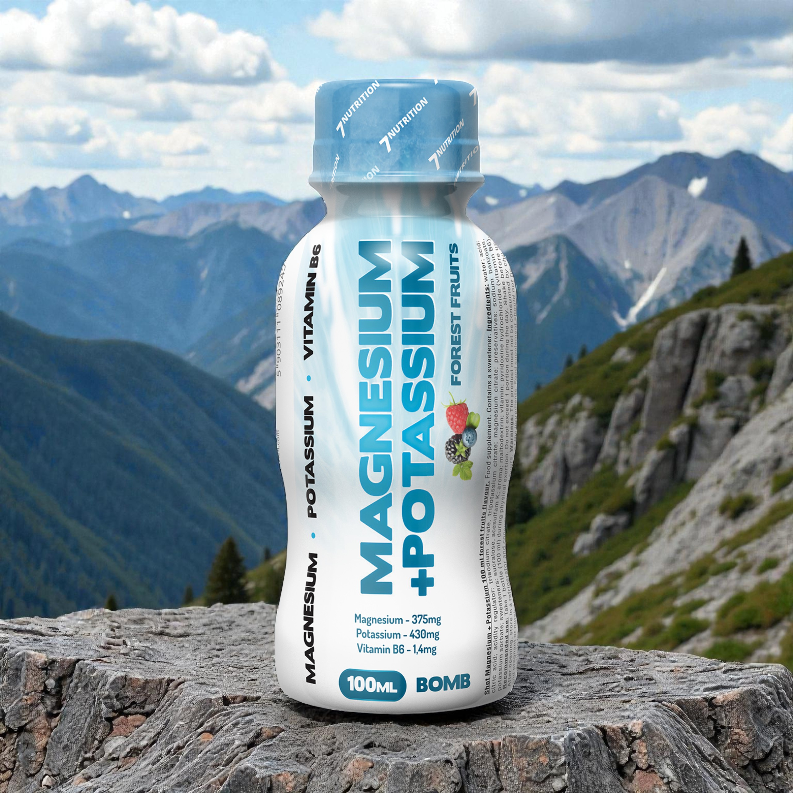 7 NUTRITION - Magnesium + Potassium Shot - 12x 100ml - Waldfrüchte 