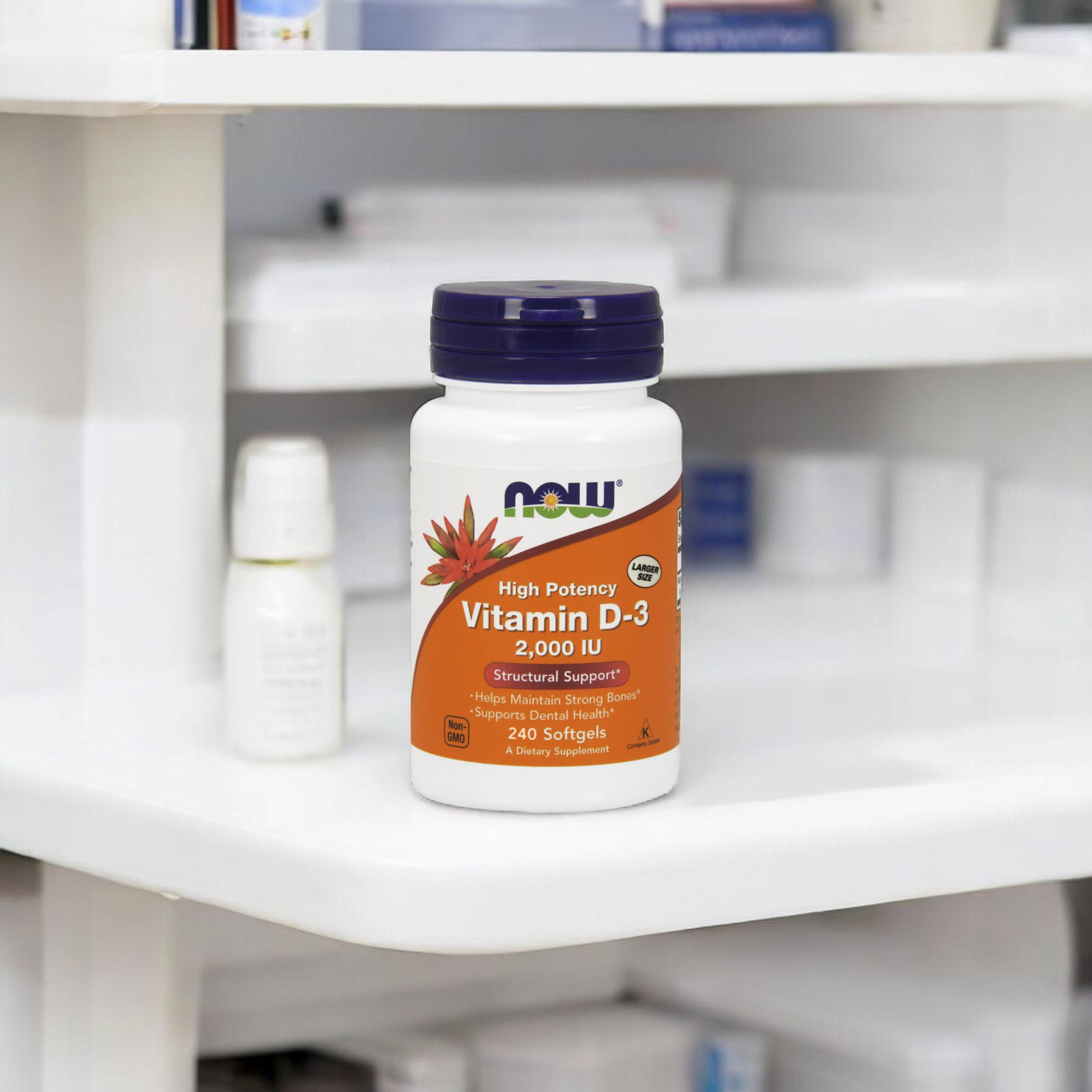 NOW Vitamin D3 2000IU - 240softgels