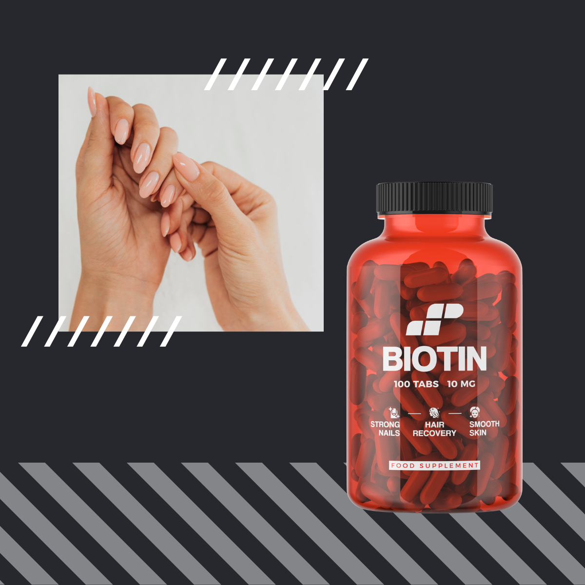 MP NUTRITION Biotin 10mg - 100tabs - Biotin