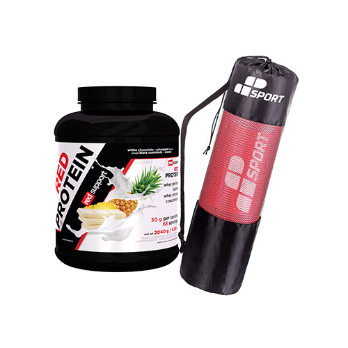 Zestaw RED SUPPORT Red Protein - 2040g + MP SPORT - Trainingsmatte GRATIS