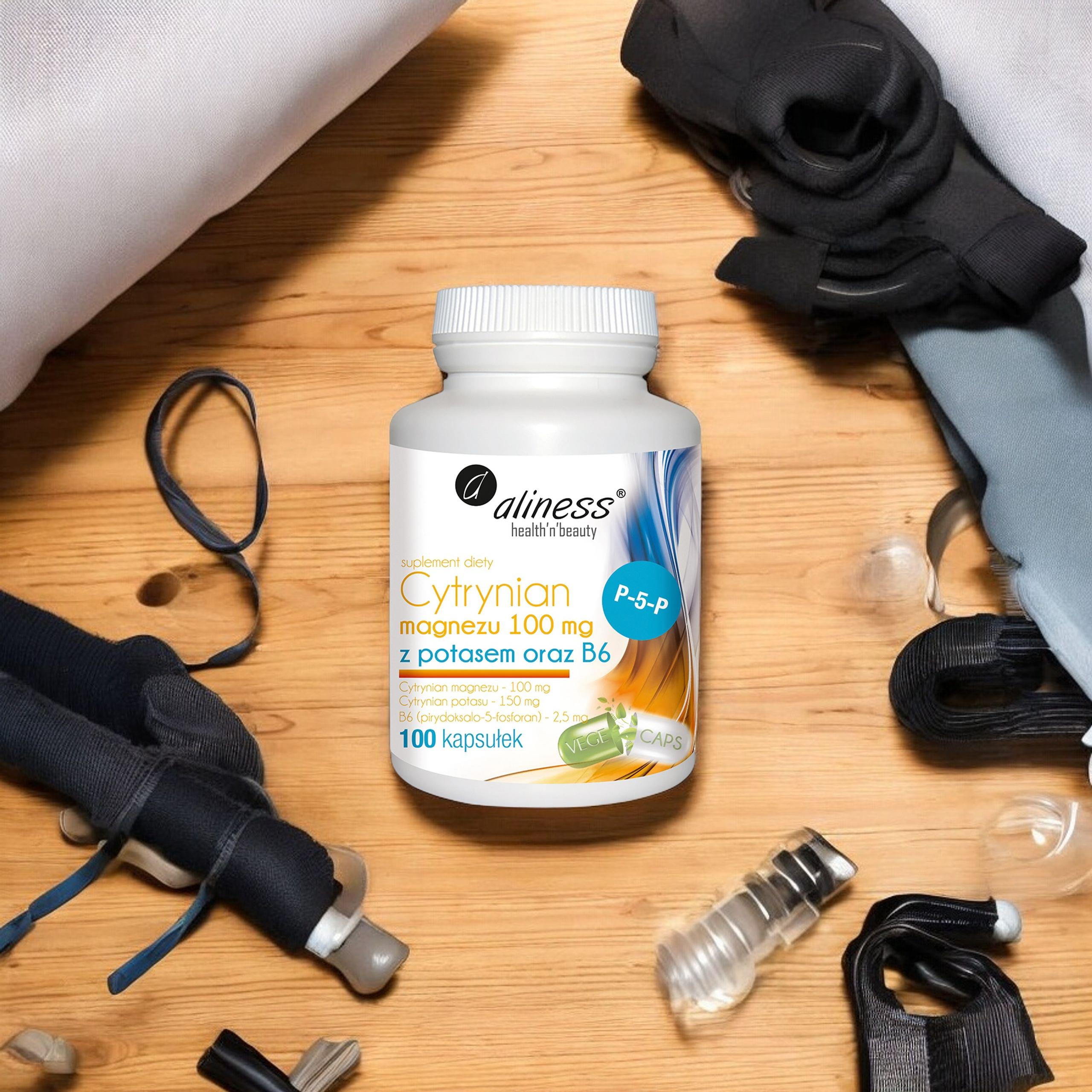 ALINESS Magnesium Citrat 100mg mit Kalium und B6 - 100 caps