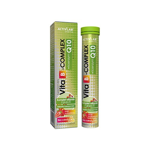ACTIVLAB Vita B-Complex + Koenzym Q10 - 20tabs. (brausetabletten) - Strawberry