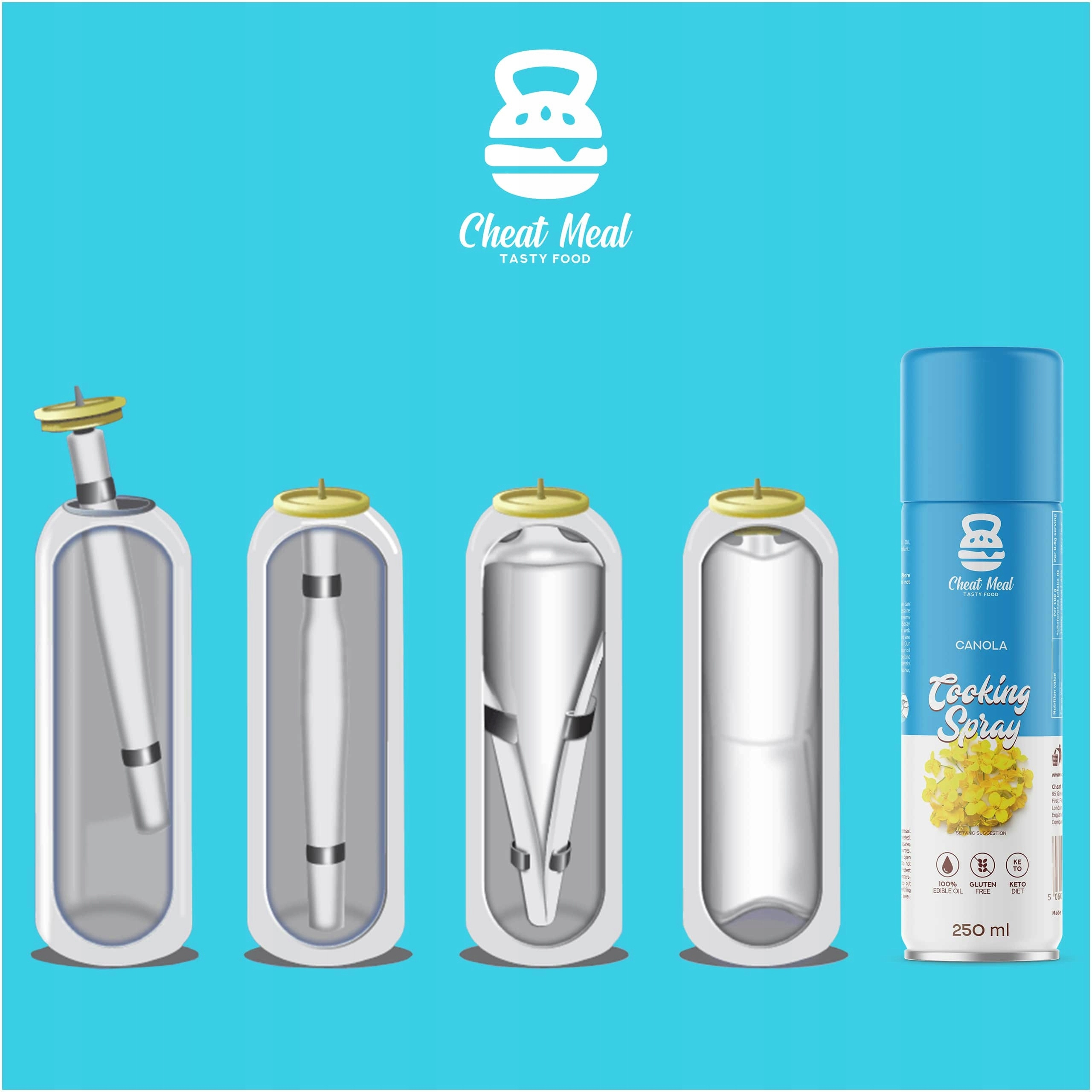 Makaron Konjac Tagliatelle 400g + OLEJ RABE in Spray Cheat ZESTAW