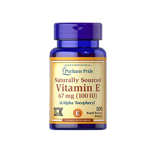 Puritan's Pride Vitamin E 67mg d-AT (100IU) - 100softgels - Vitamin E