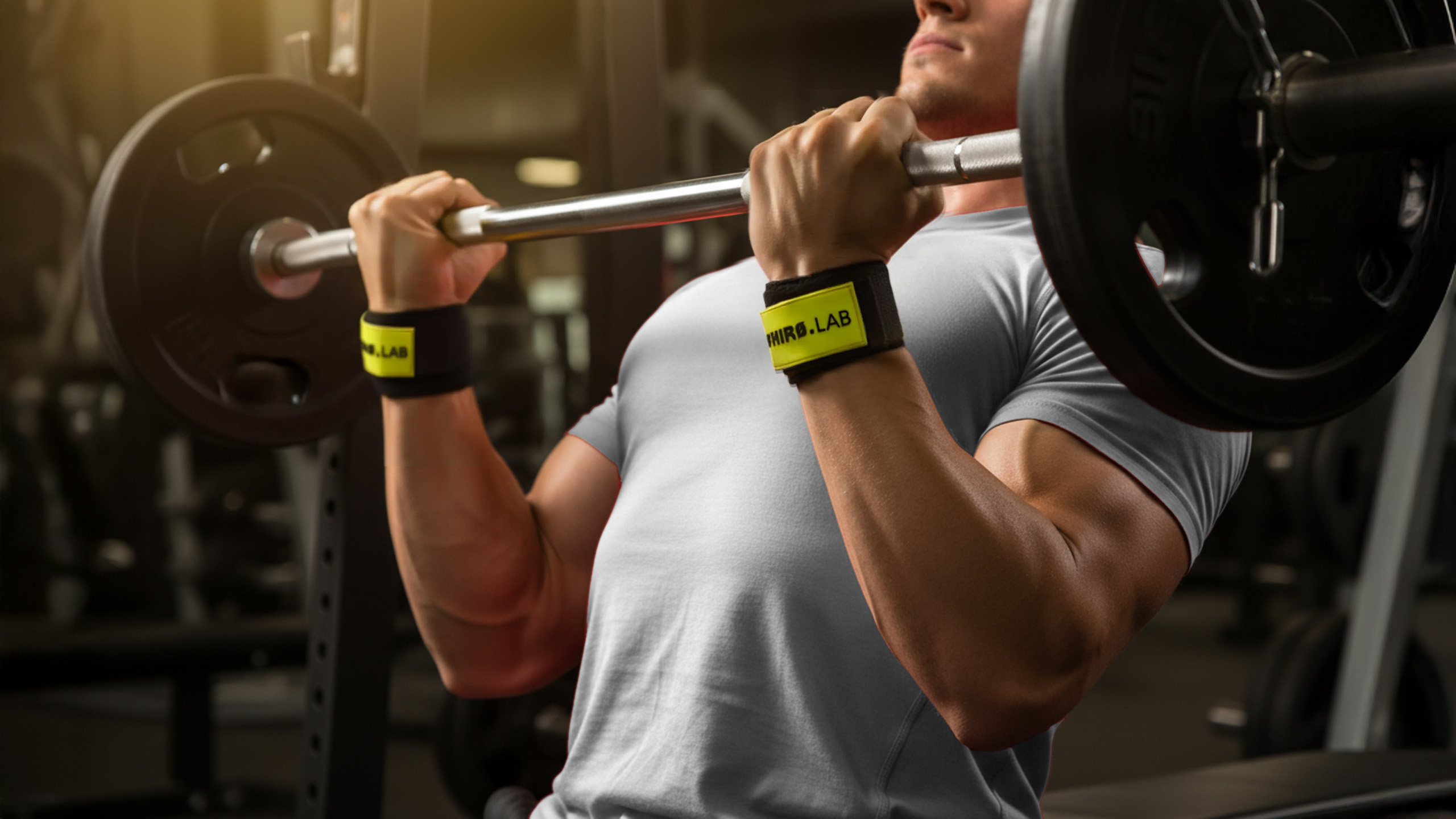 HIRO.LAB Cotton Strap - Rubber Logo New - Black - Paski zum Heben von Gewichten