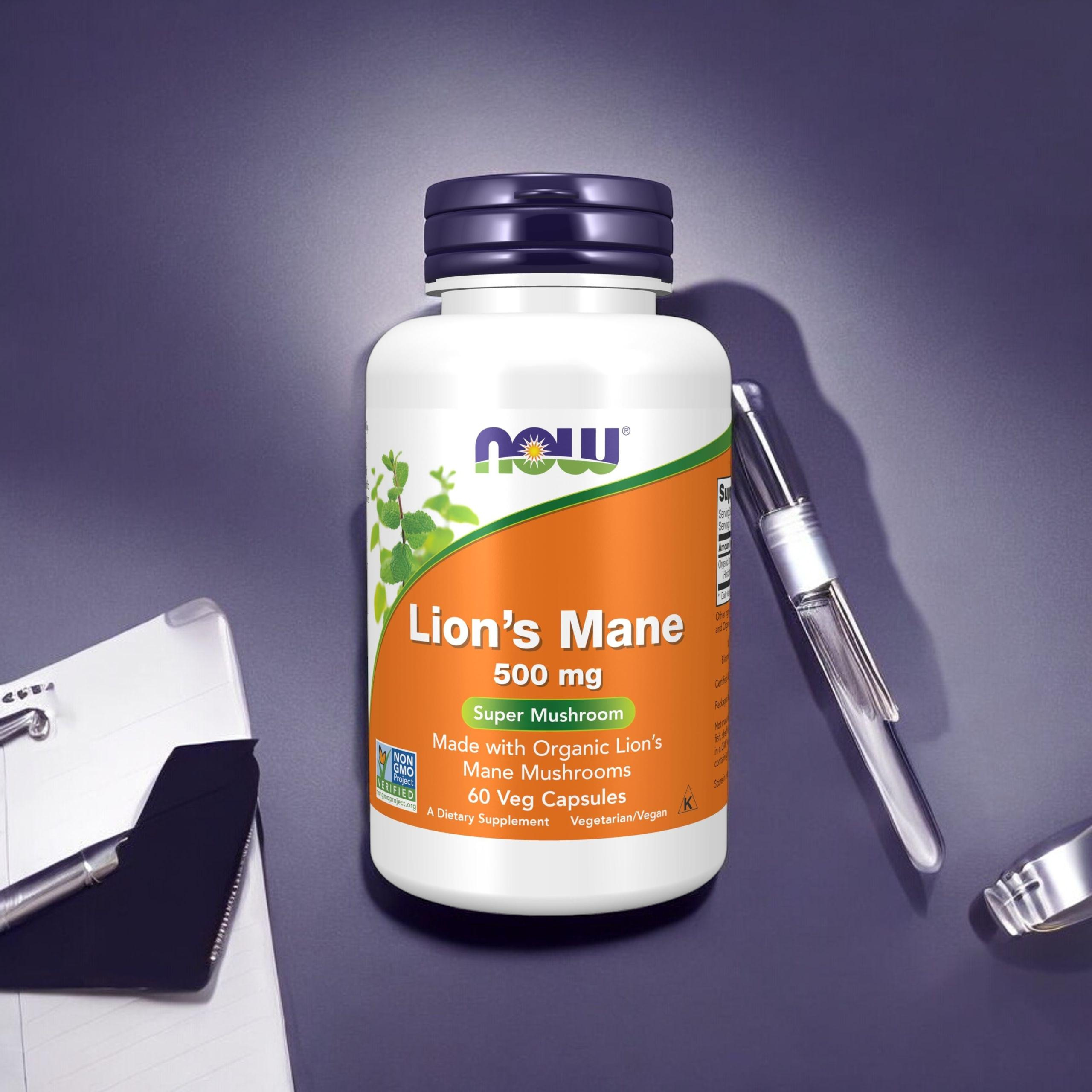 NOW - Löwenmähnen-Pilz 500mg - 60 Kapseln