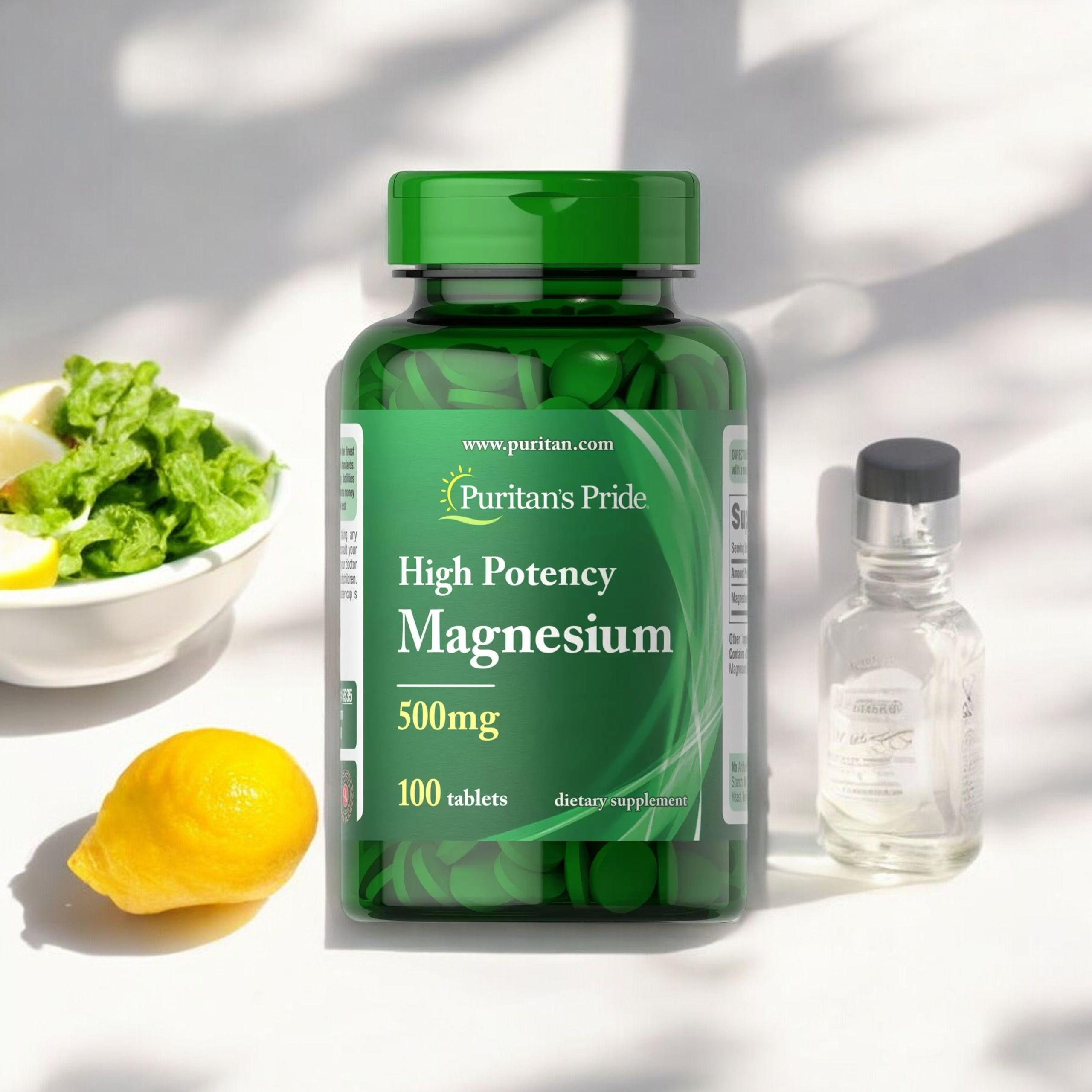 Puritan's Pride Hochdosiertes Magnesium 500mg - 100tabs - Magnez