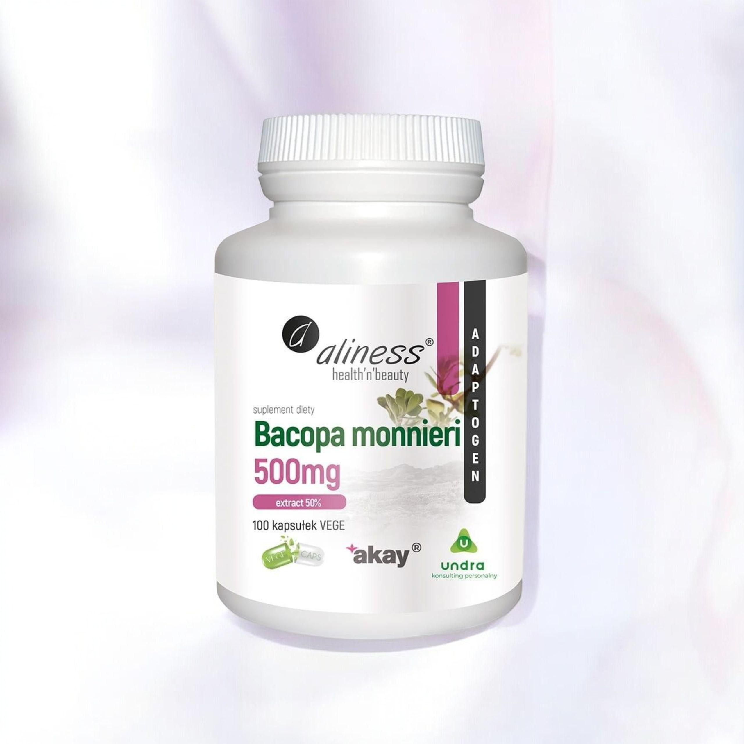 ALINESS - Bacopa Monnieri Extrakt 500mg - 100 Kapseln.