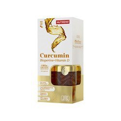 NUTREND Curcumin + Bioperine + Vitamin D (Kurkuma mit Piperin) - 60caps
