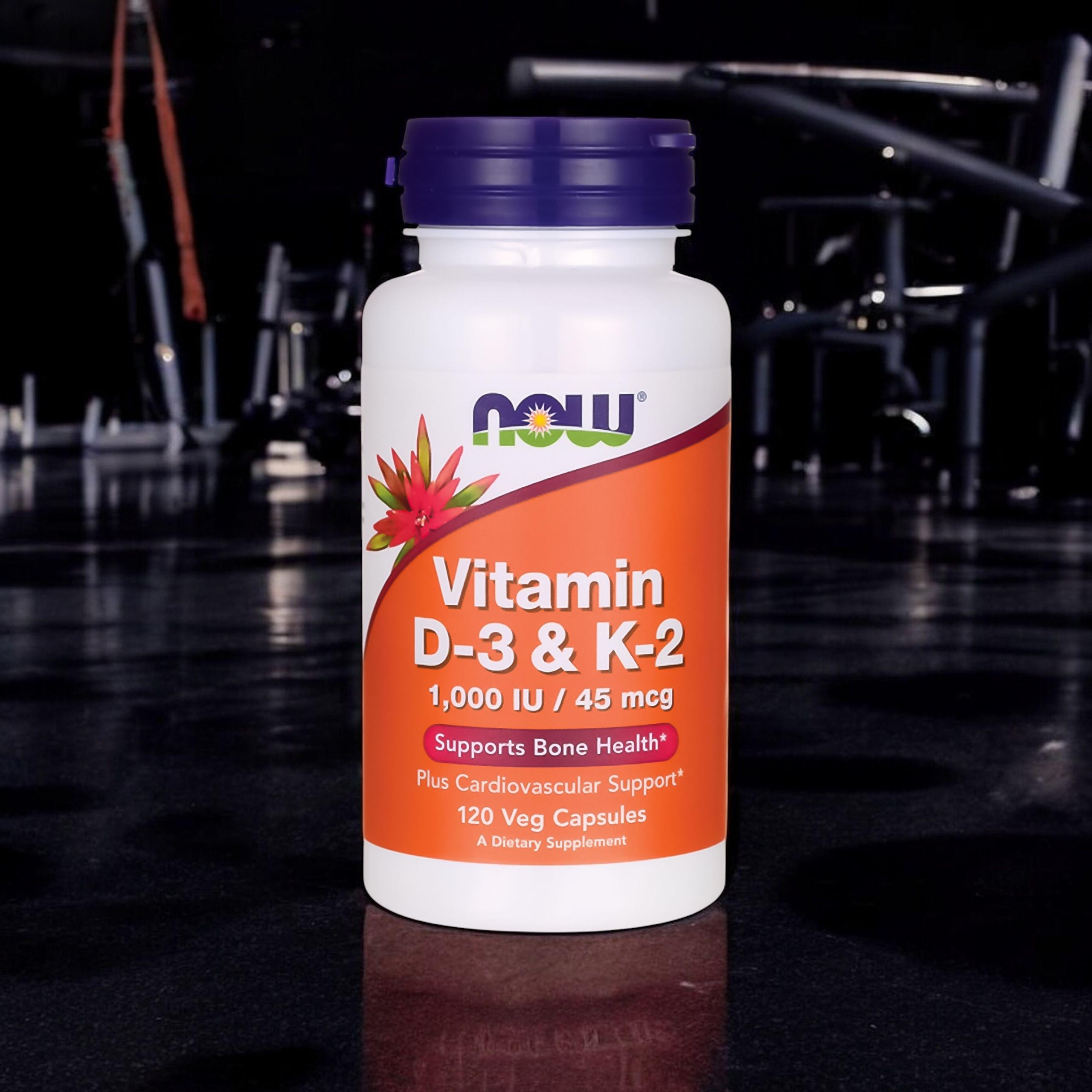 NOW Vitamin D3 & K2 1000IU - 120vegcaps