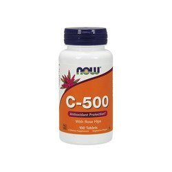 NOW Vitamin C-500 mit Hagebutten - 100tabs.