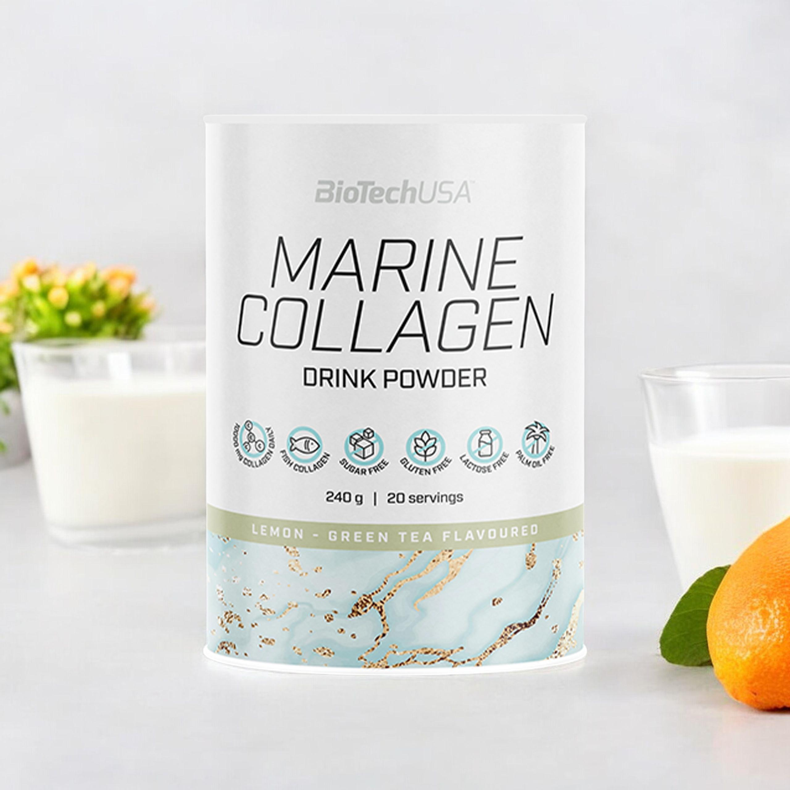 BioTech USA Marine Collagen Drink Powder - 240g - Lemon Green Tea