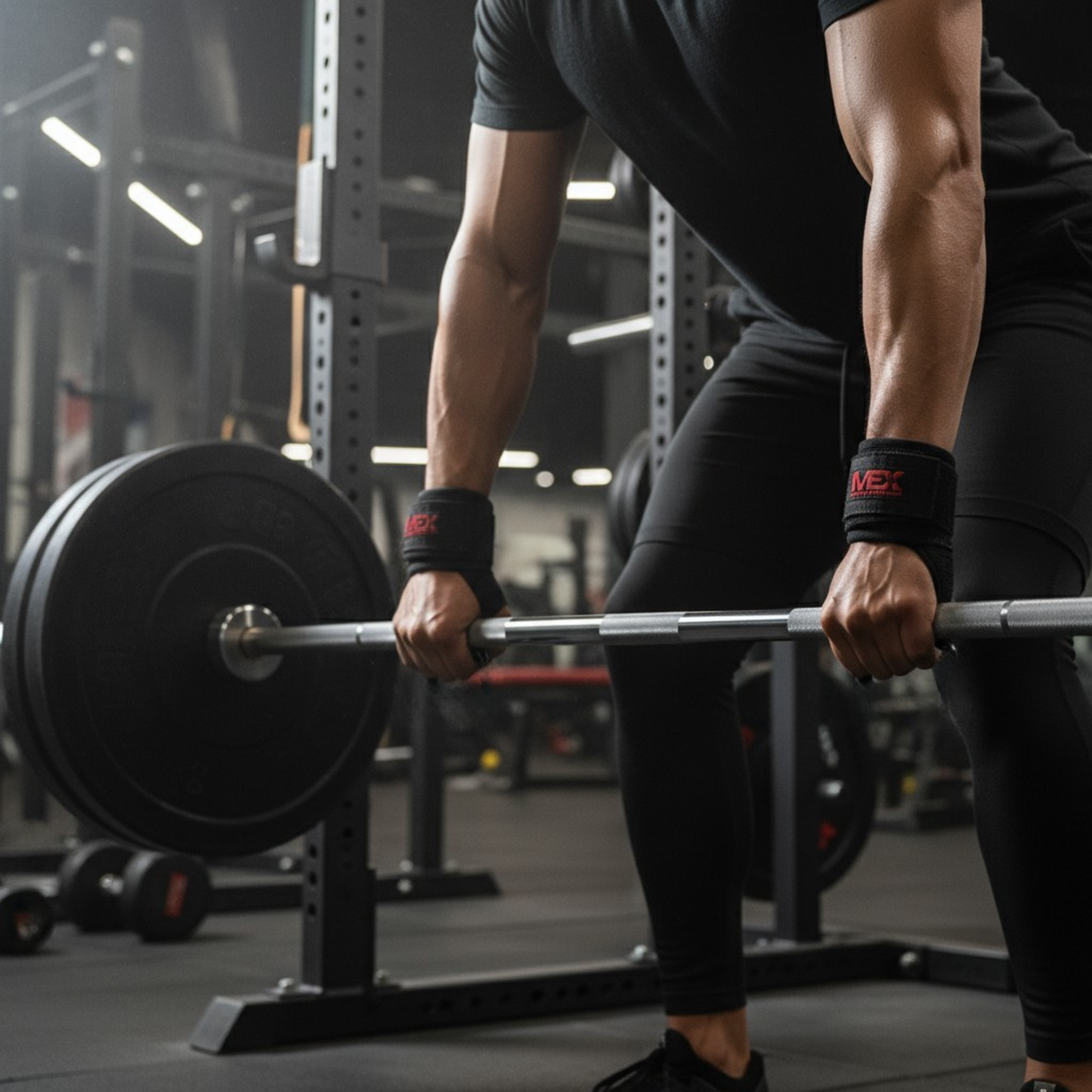 MEX SPORT - Power Pro Lifting Hooks - Schwarz