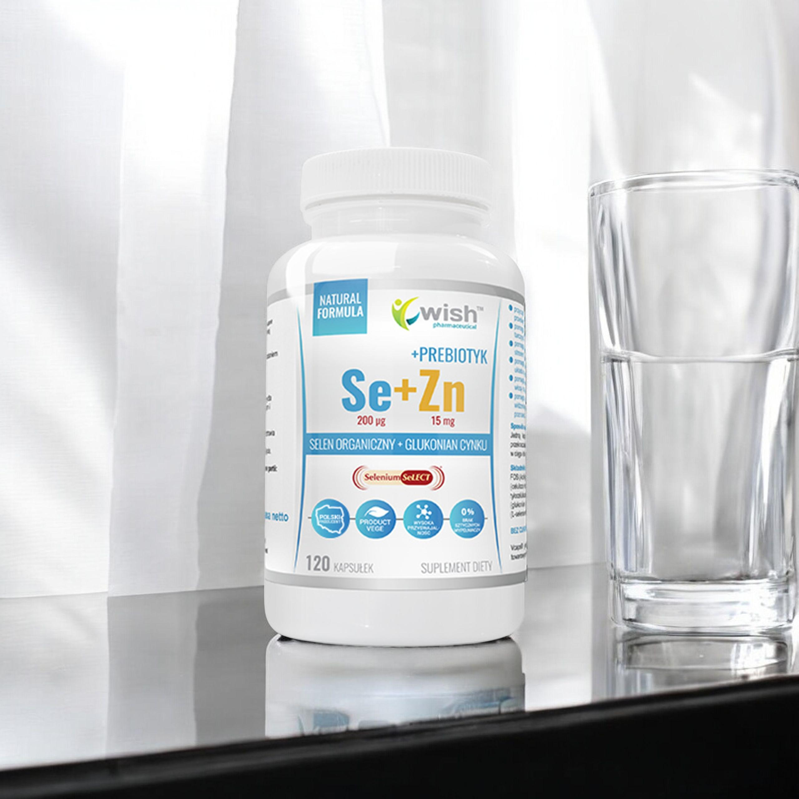 WISH Pharmaceutical Selen + Cynk + Prebiotyk - 120caps